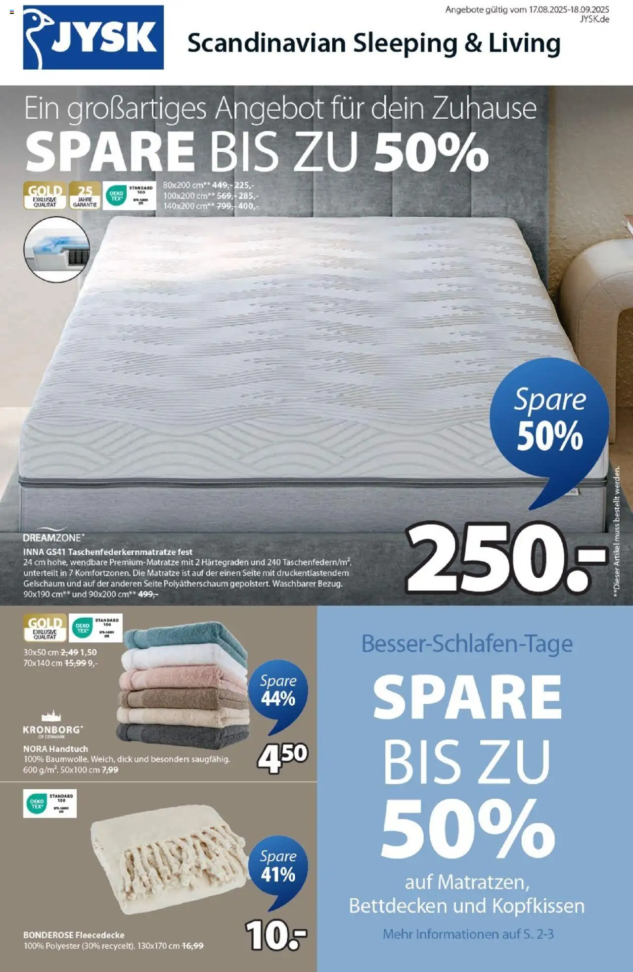 Angebote JYSK - Seite 1 - gültig ab 17.08.2025