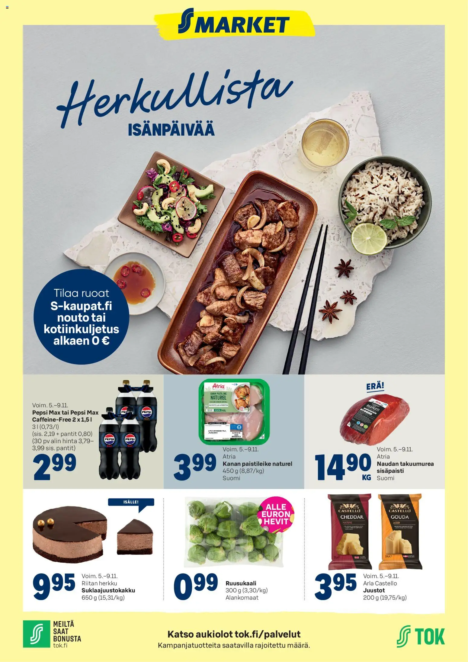 S-market tarjoukset - sivu 1- voimassa alkaen 05/11/2025