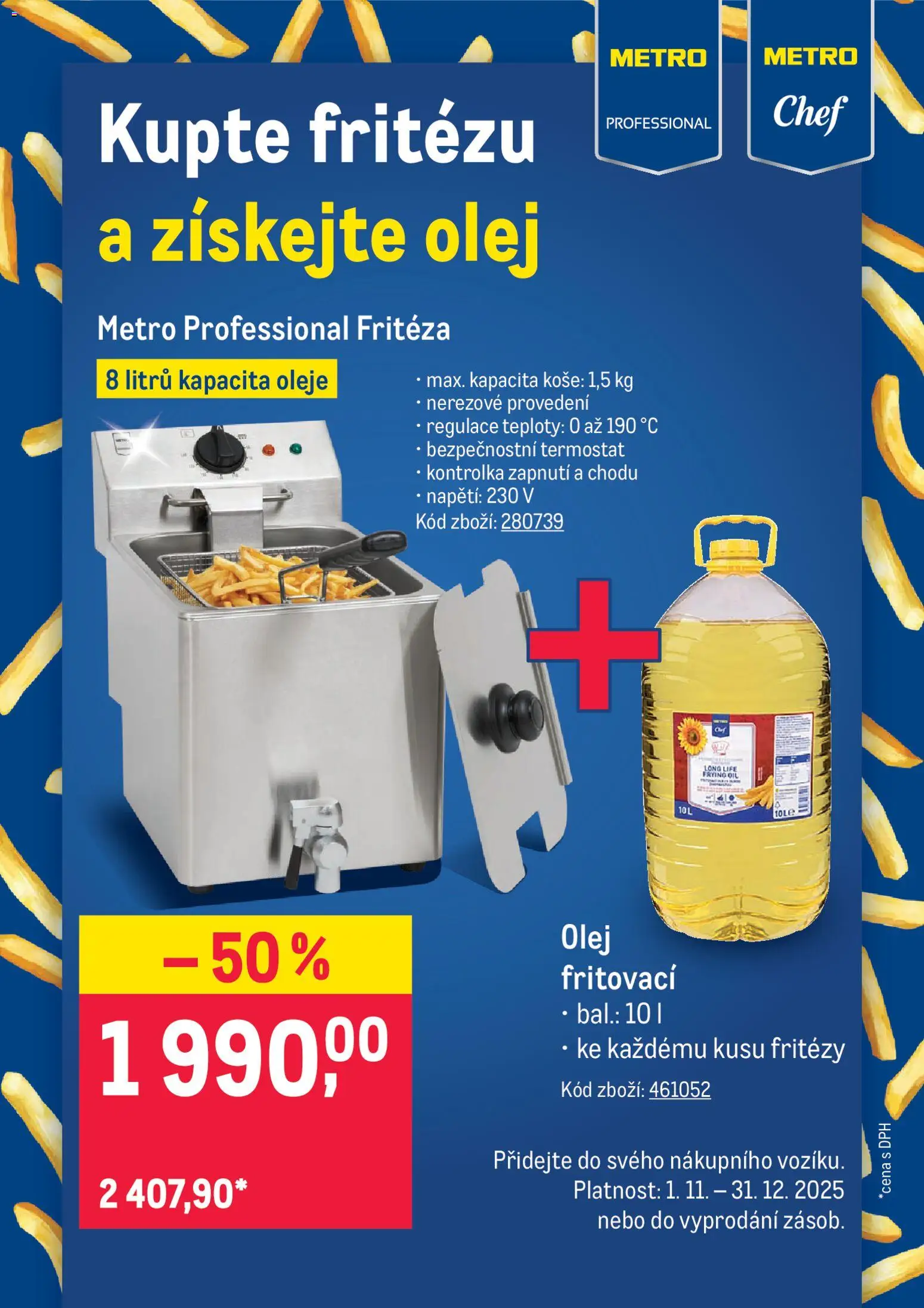 Makro leták - Kupte fritézu a získejte olej - strana 1- platný od 01.11.2025