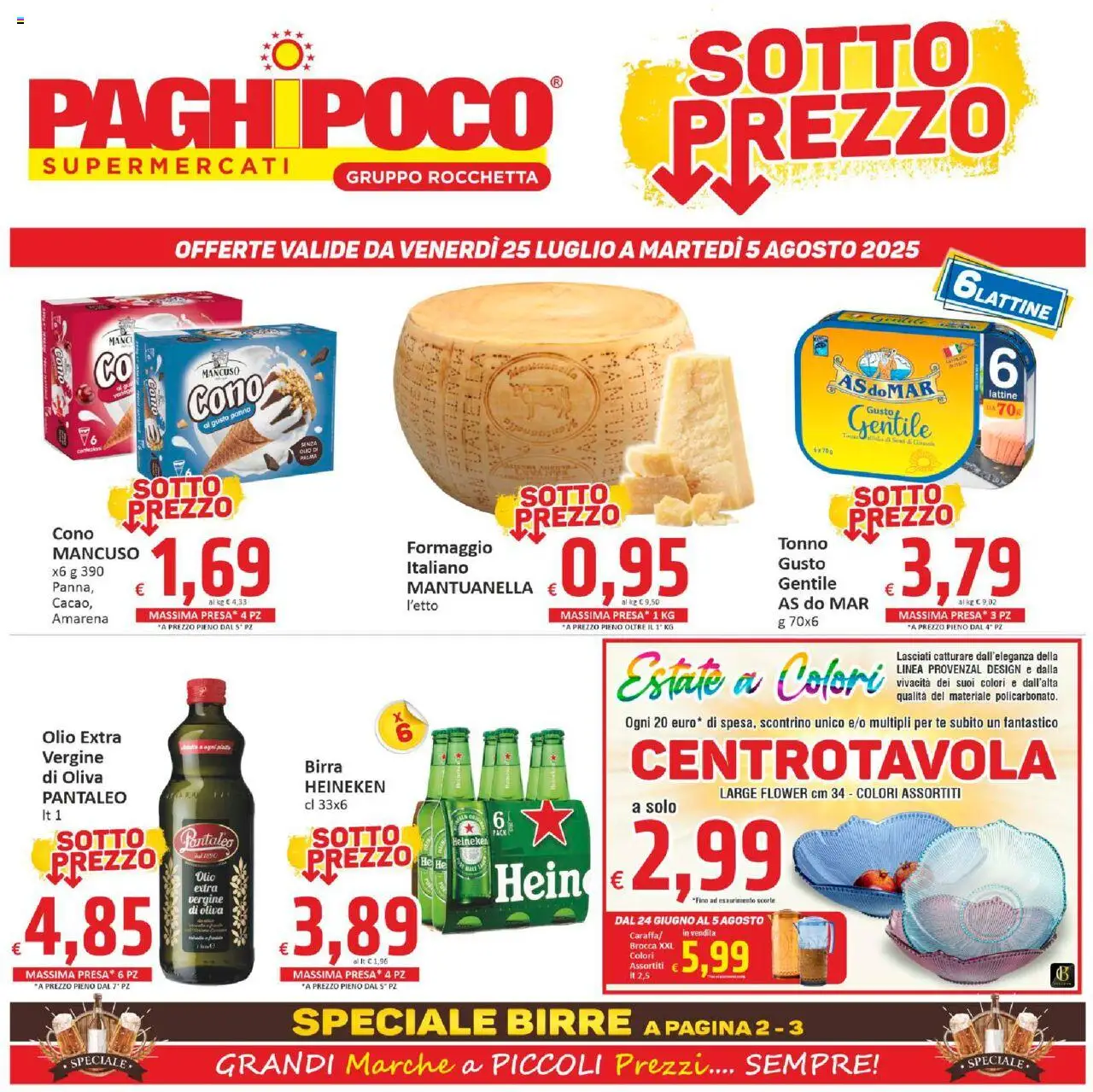 Volantino Paghi Poco	 - pagina 1 - valido dal 25/07/2025