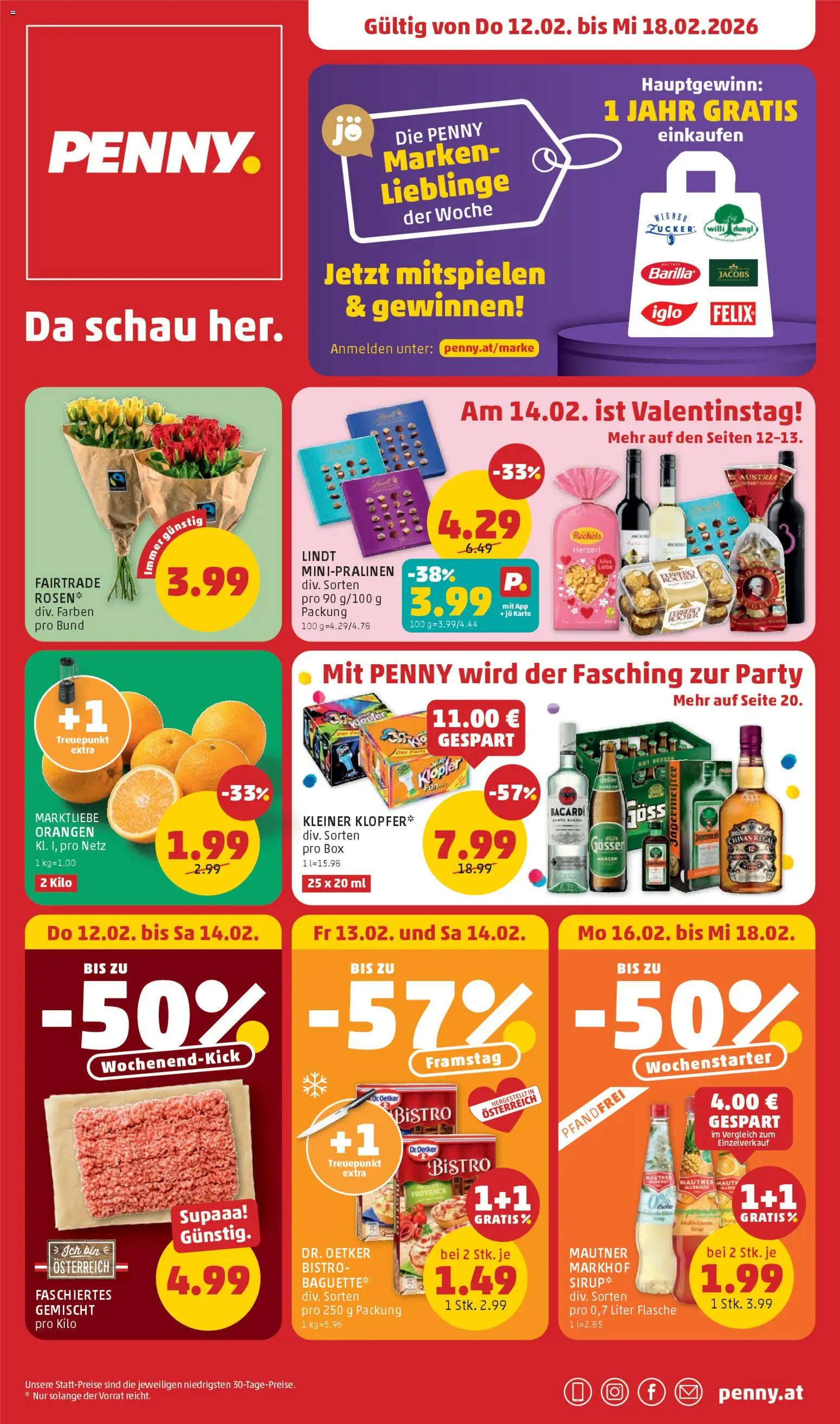 Penny Markt Flugblatt - Seite 1- gültig ab 12.02.2026