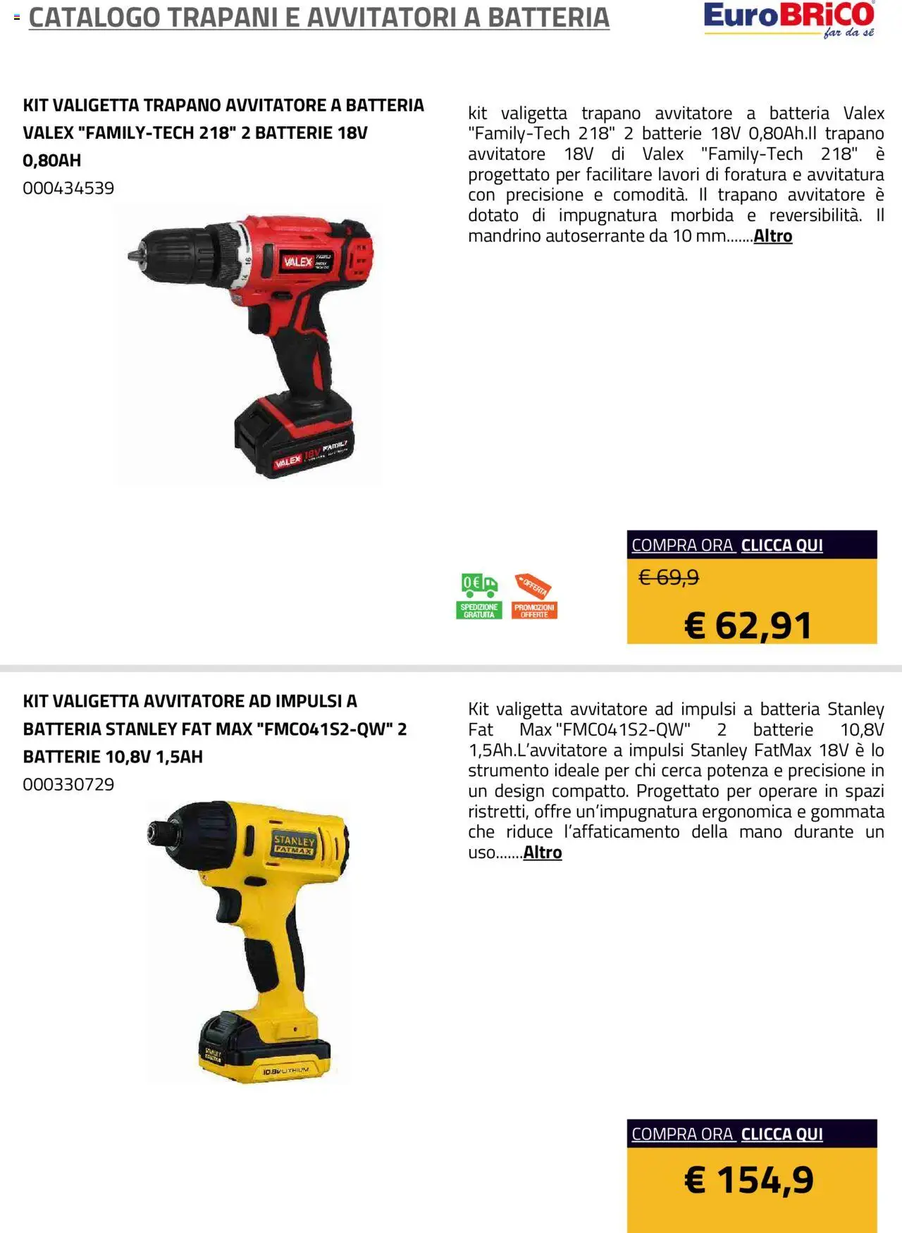 Eurobrico Trapani e Avvitatori a Batteria catalogo - pagina 27 - valido dal 23/07/2025