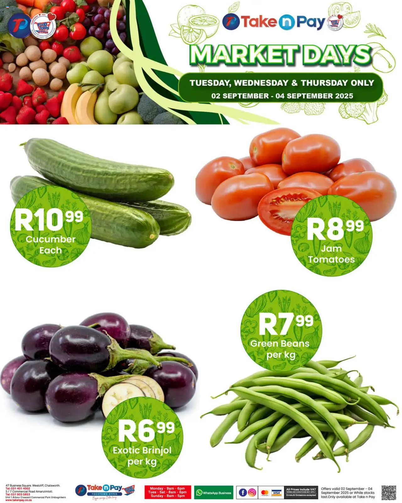 Take n Pay Market Days - page 1- valid from 02/09/2025