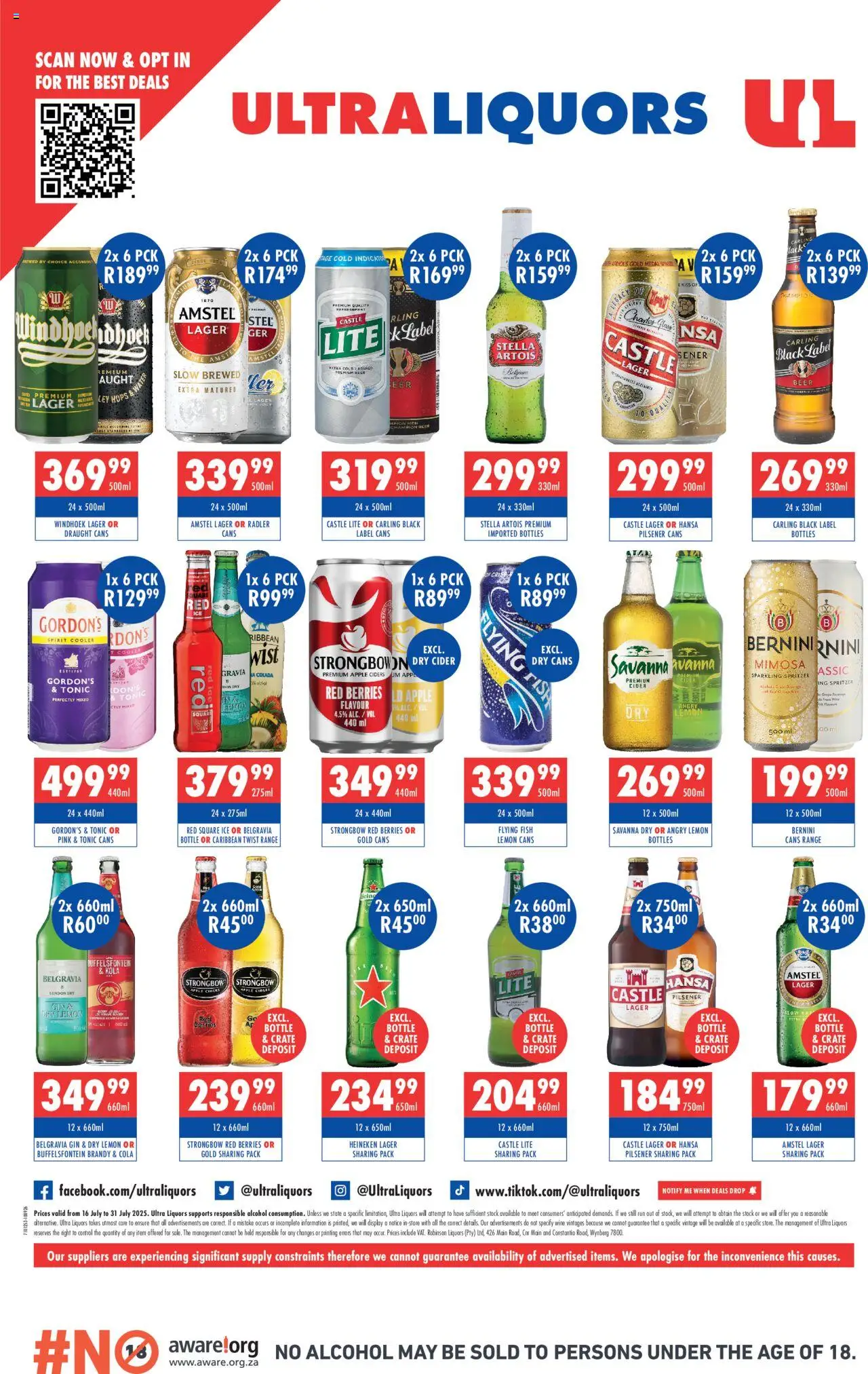 Ultra Liquors Specials - page 4- valid from 16/07/2025