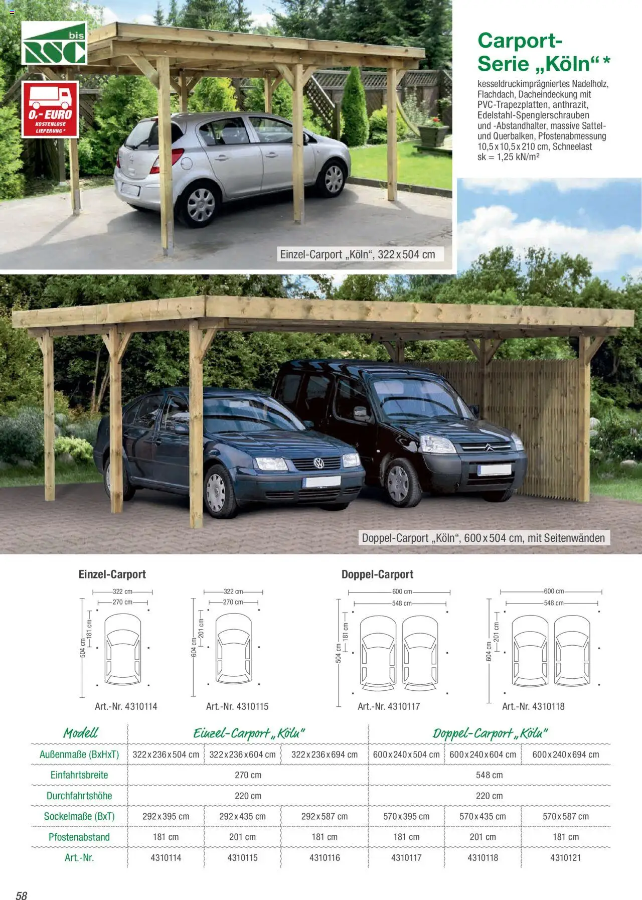Toom Baumarkt Gartenhäuser & Carports  - Seite 58 - gültig ab 01.01.2025