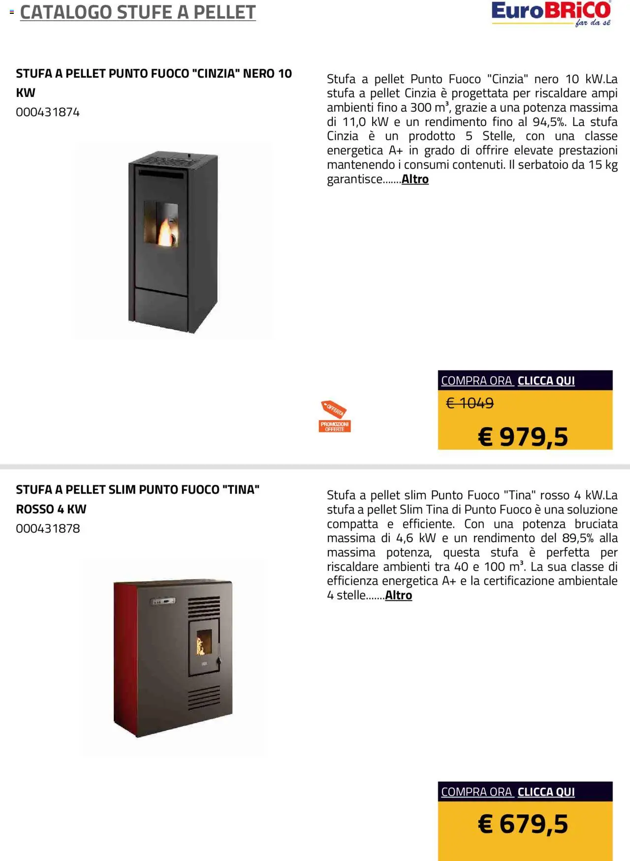 Eurobrico Stufe a Pellet catalogo - pagina 44 - valido dal 23/07/2025