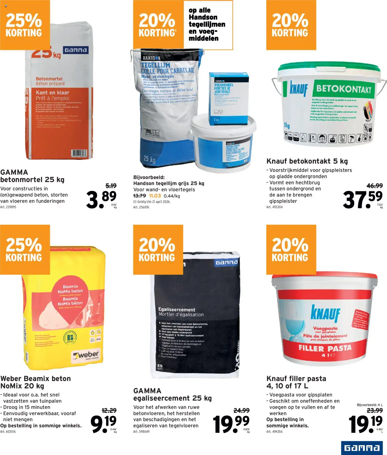 GAMMA folder - page 9- valid from 25/03/2026