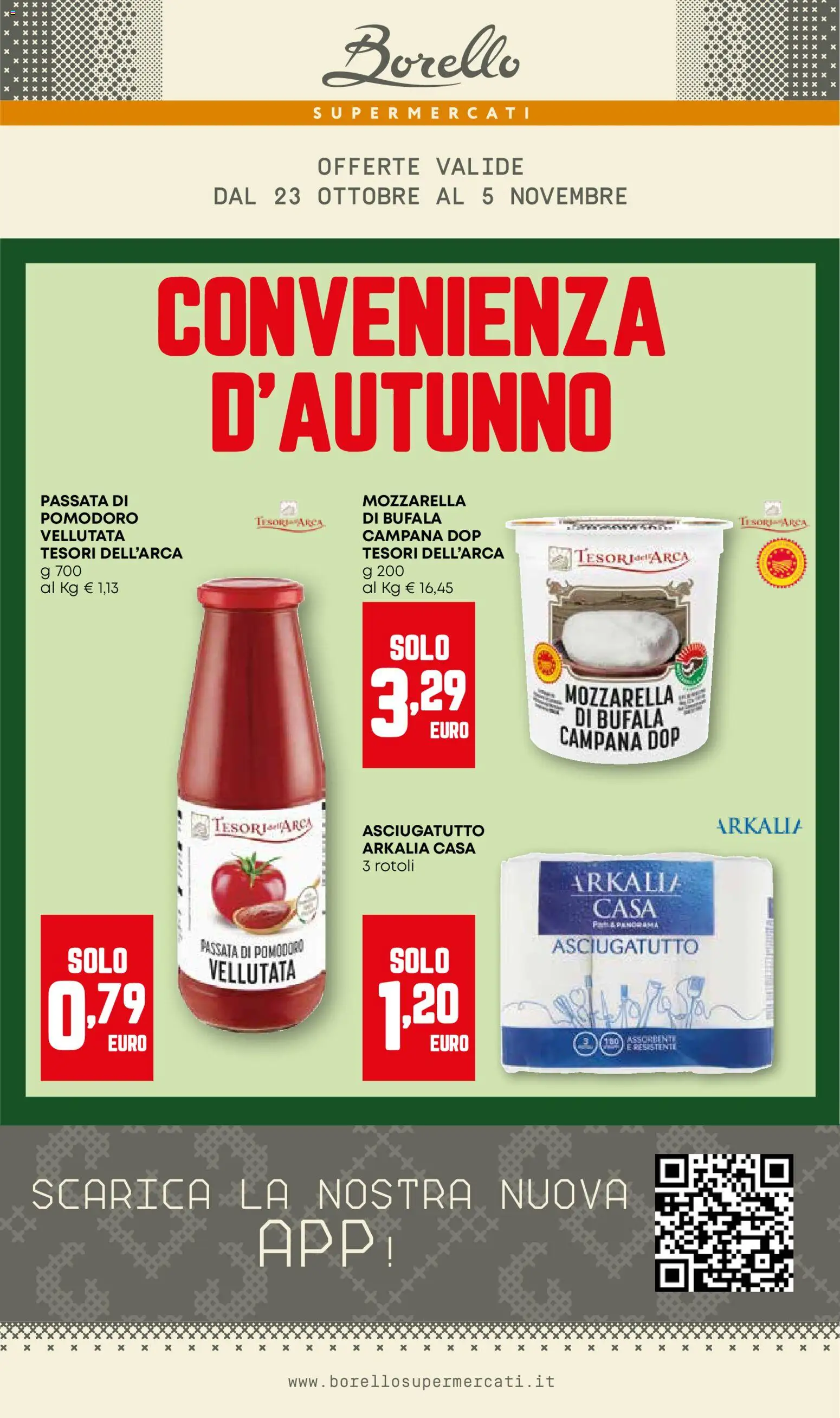Volantino Borello Supermercati	 - pagina 1 - valido dal 23/10/2025