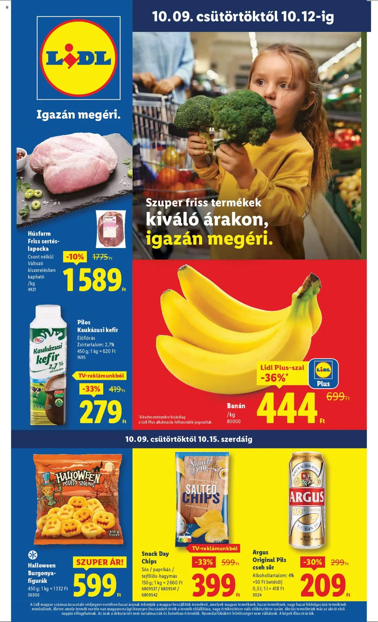 Lidl Akciós újság - 1oldal - érvényes 2025.10.09.-tól