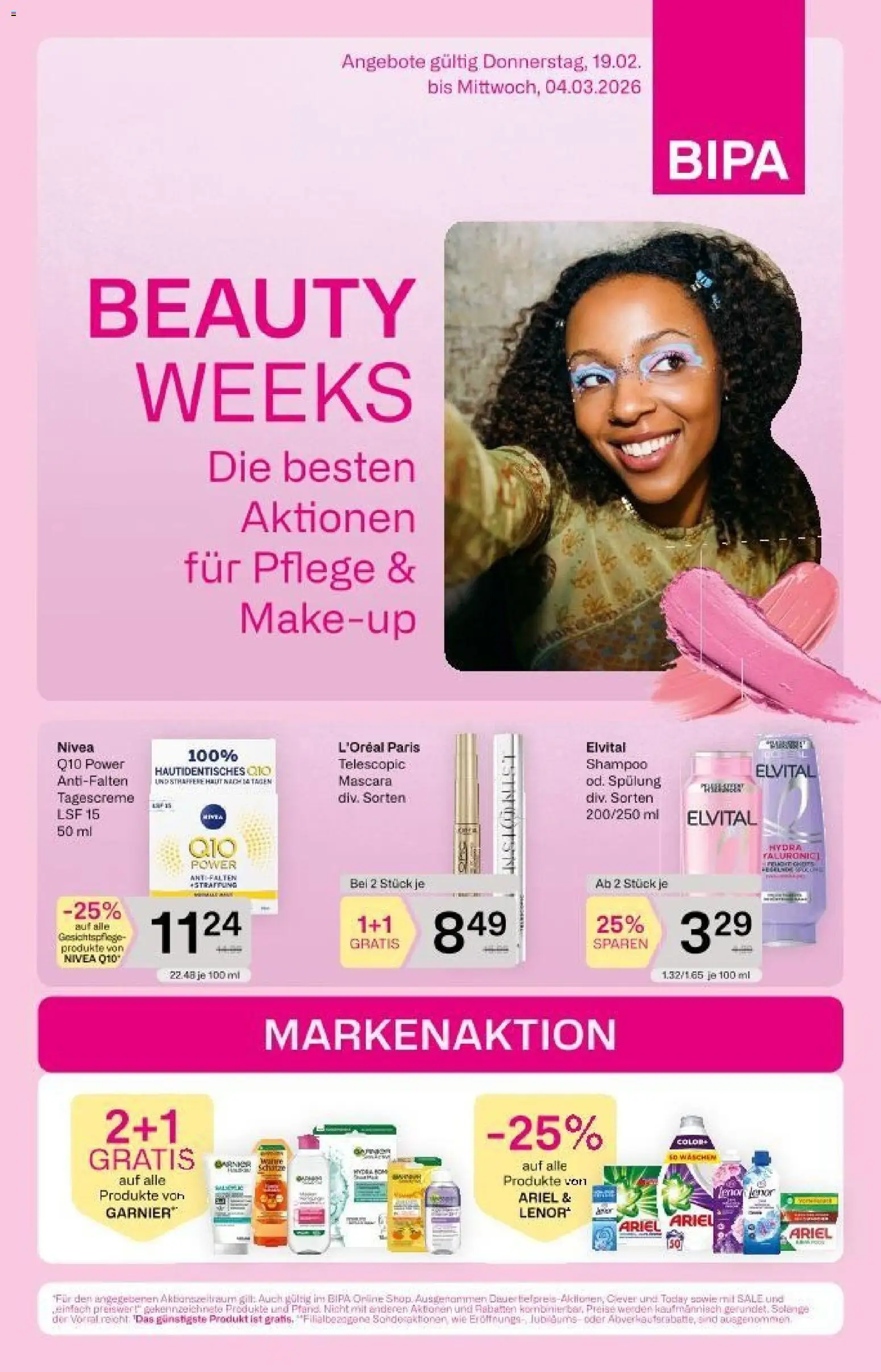 Bipa Flugblatt - Seite 1- gültig ab 19.02.2026