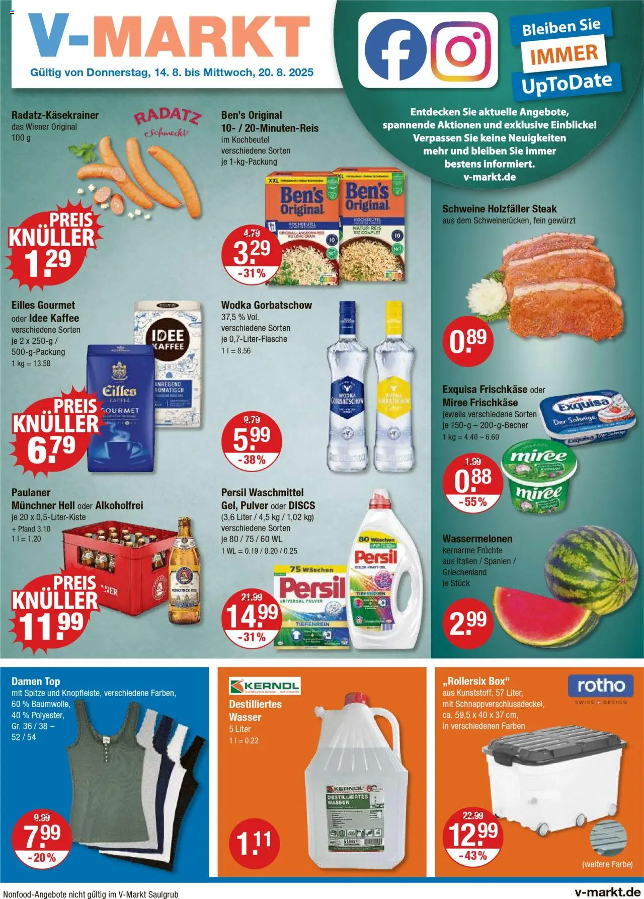 V-Markt - Hallertau/Oberpfalz - Seite 1 - gültig ab 14.08.2025