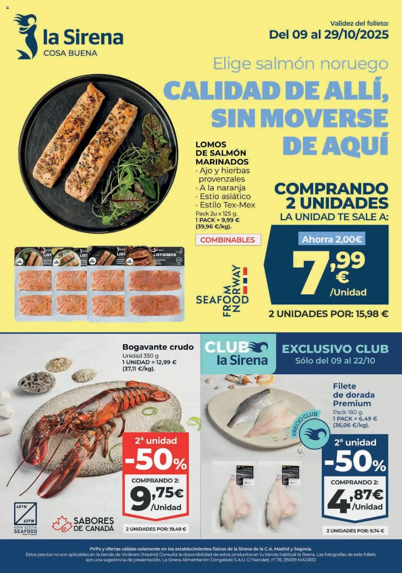 La Sirena folleto - Página de 1 - Válido desde 09/10/2025
