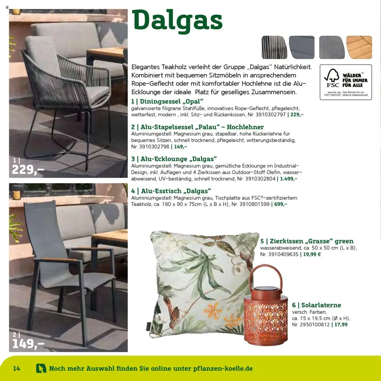 Pflanzen-Kölle Gartenmöbel Katalog 2025 - Seite 14 - gültig ab 22.01.2025