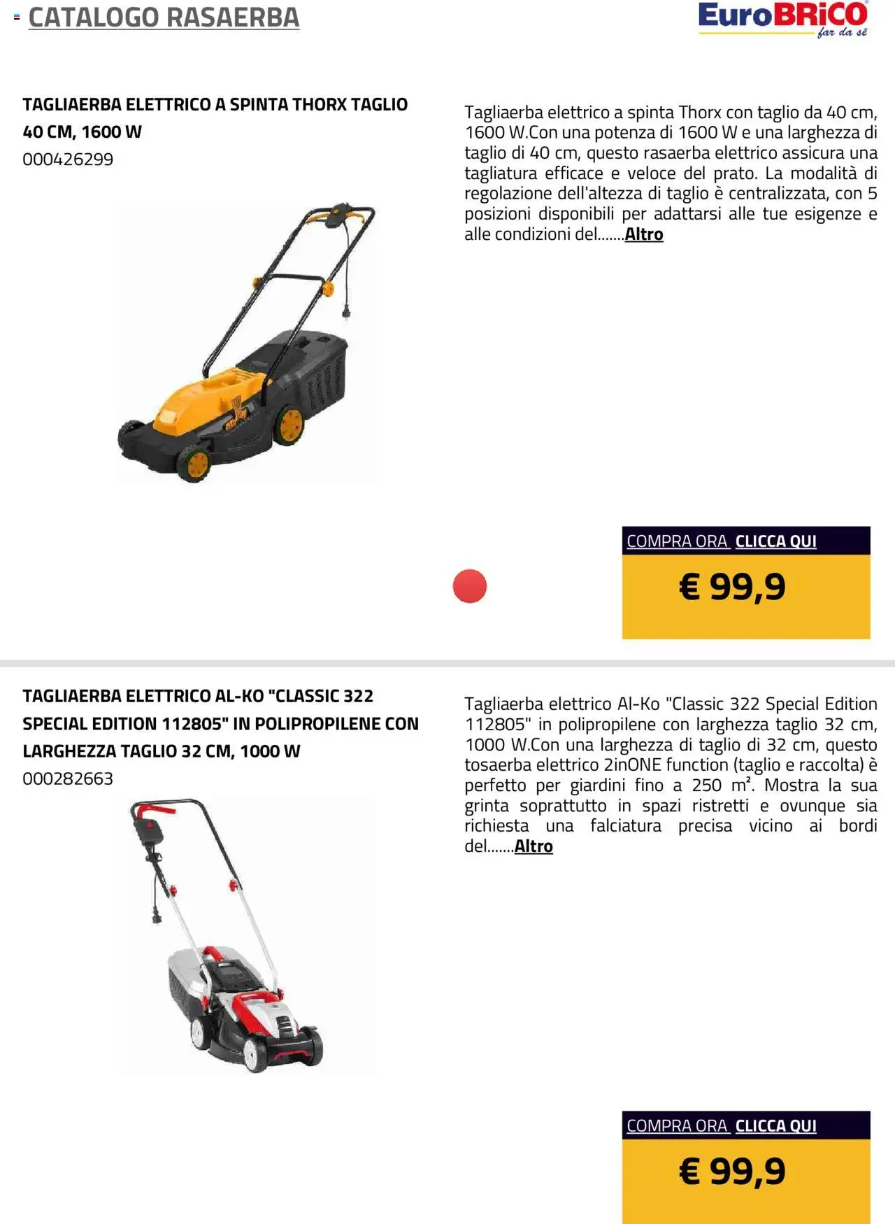Eurobrico Rasaerba catalogo - pagina 43 - valido dal 23/07/2025