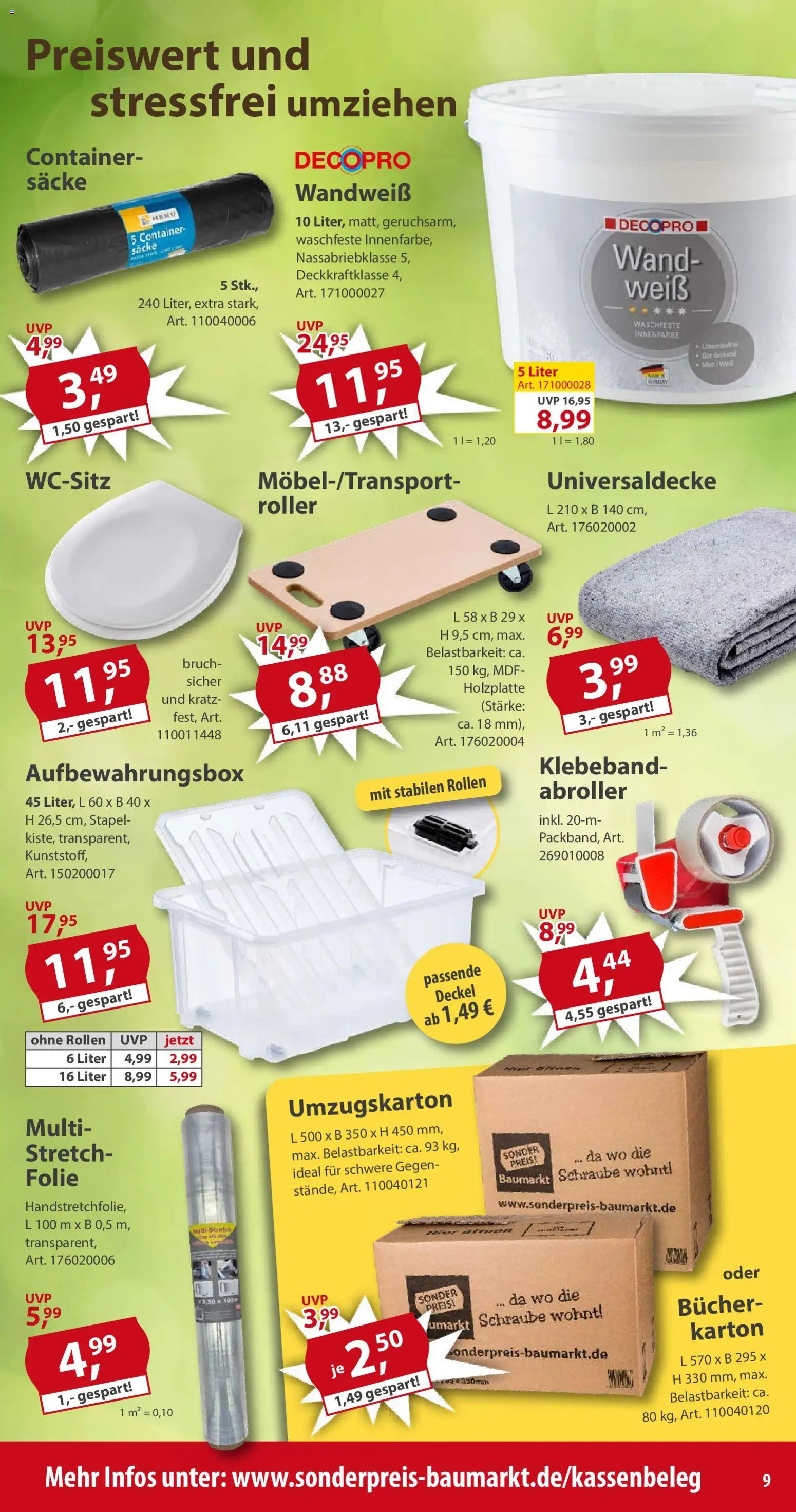 Sonderpreis Baumarkt Prospekt 	 - Seite 9 - gültig ab 06.12.2025