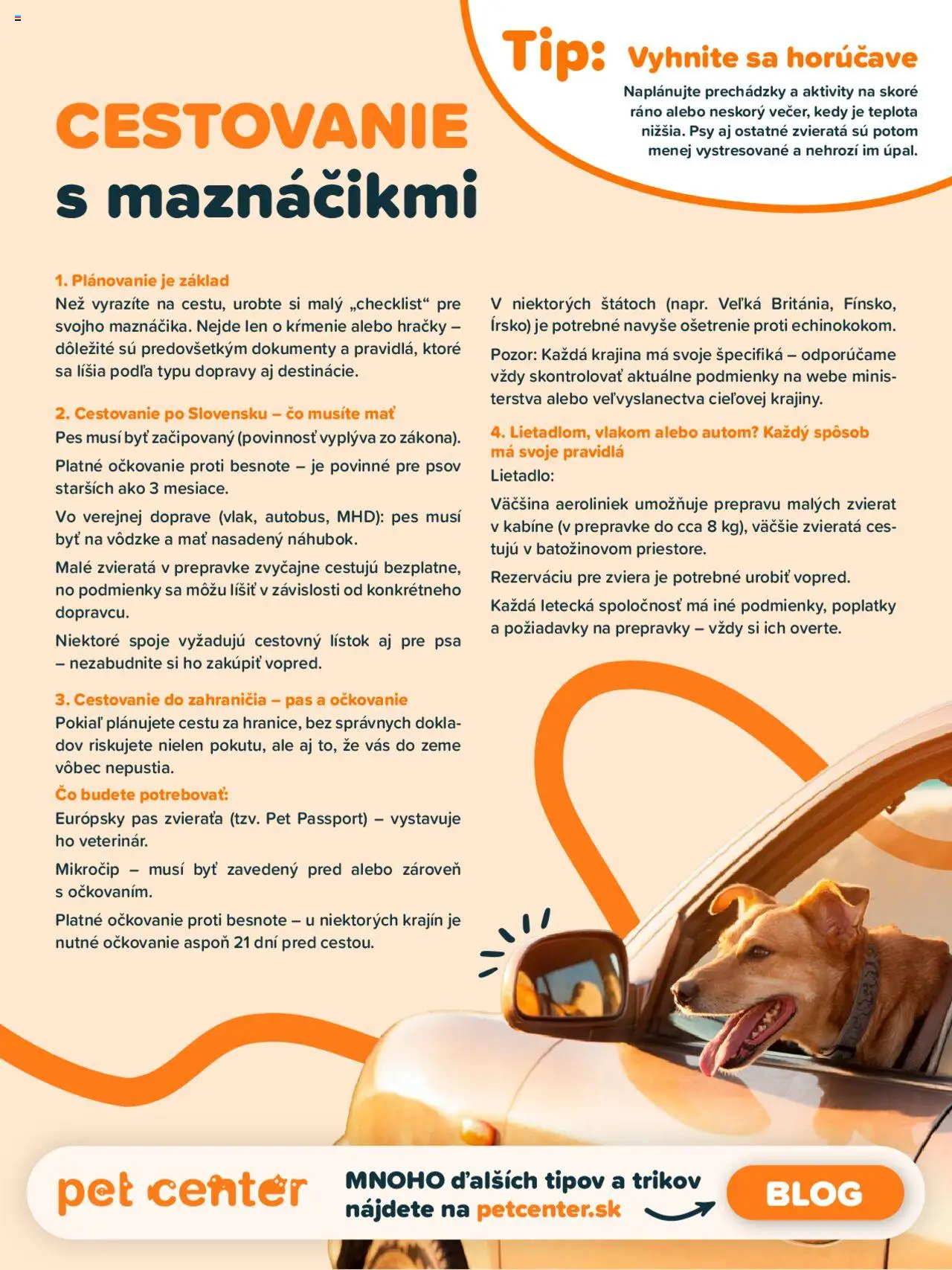 PetCenter leták - strana 2- platný od 01.07.2025