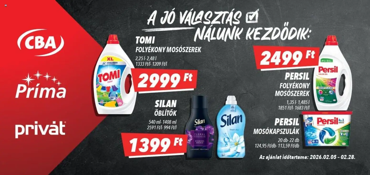 CBA Príma - Óriásplakátok - 1oldal - érvényes 2026.02.05.-tól