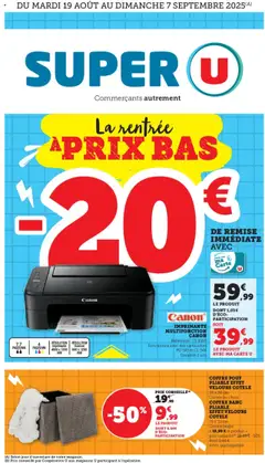 Aperçu Super U La rentrée à prix bas valable à partir du 19/08/2025