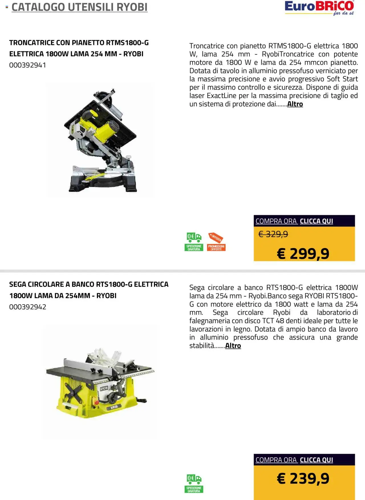 Eurobrico Utensili Ryobi catalogo - pagina 22 - valido dal 23/07/2025