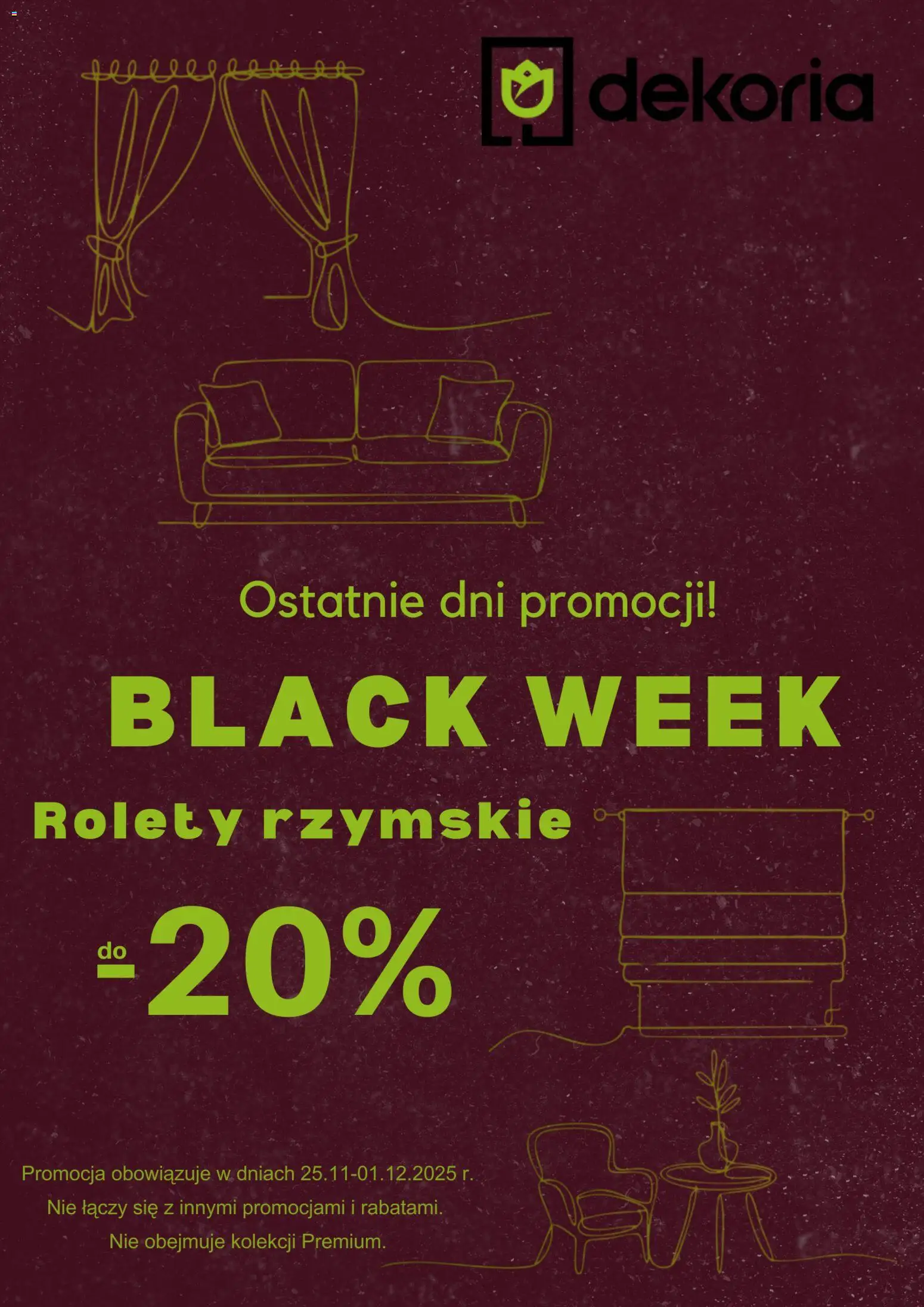 Dekoria Black Friday - strona 1- ważny od 25.11.2025