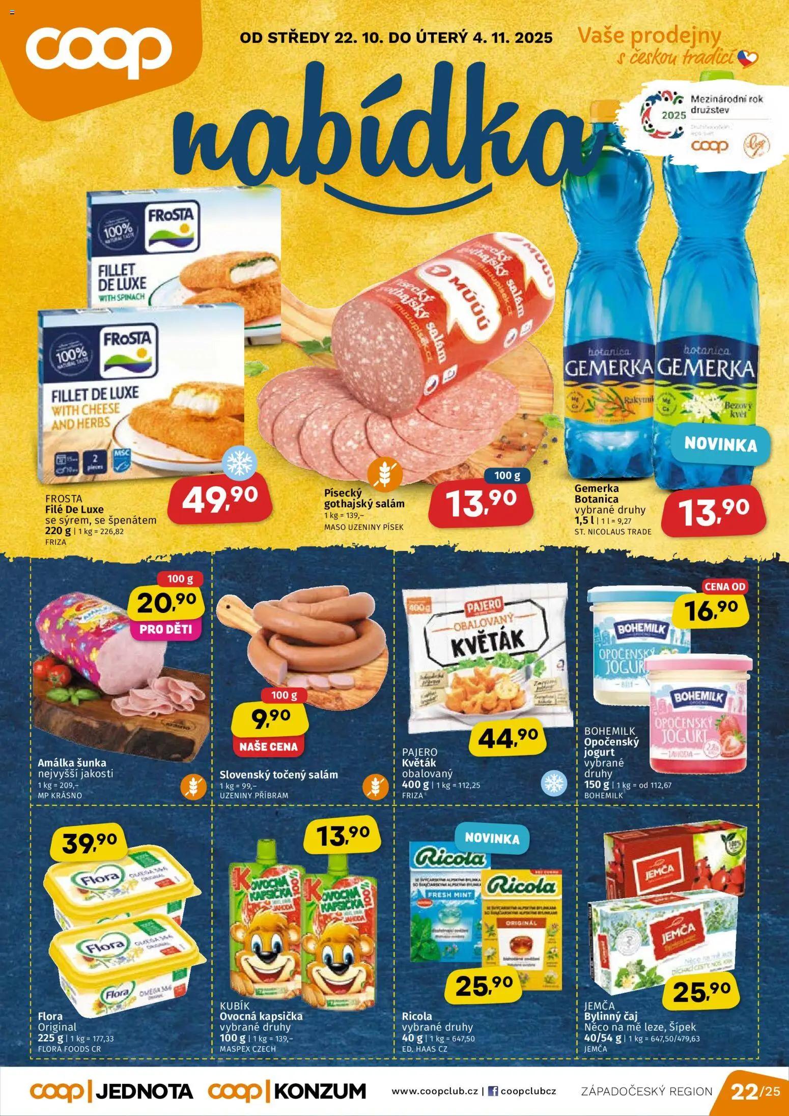 Coop leták - Západočeský region - strana 1- platný od 22.10.2025