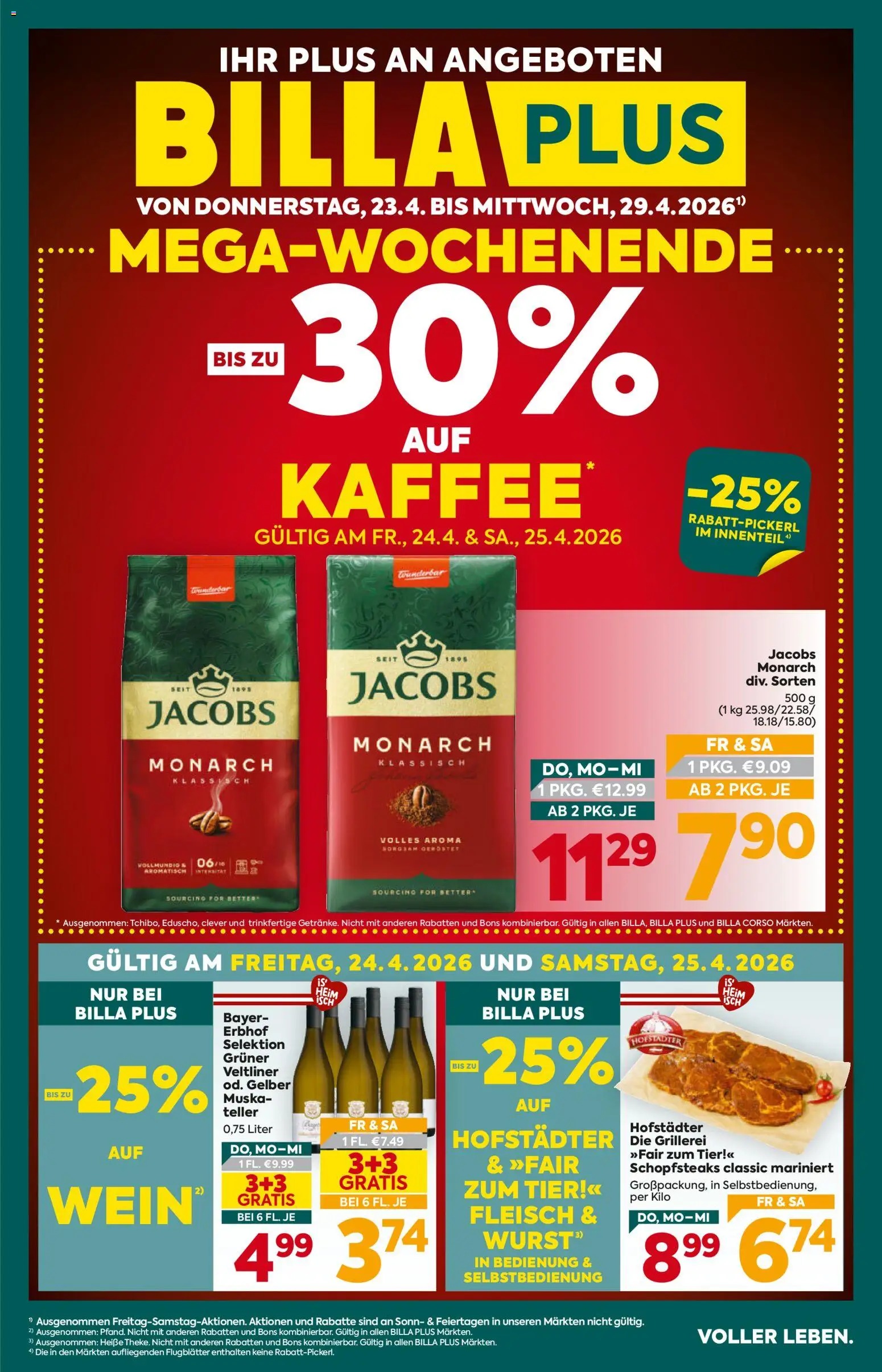 Billa Plus Flugblatt - Seite 1- gültig ab 23.04.2026