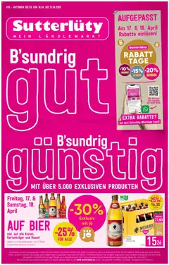 Vorschau Sutterlüty Flugblatt gültig ab 16.04.2026