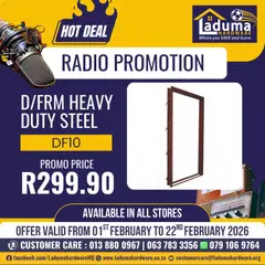 Preview Laduma Hardware Radio Promotion valid from 01/02/2026