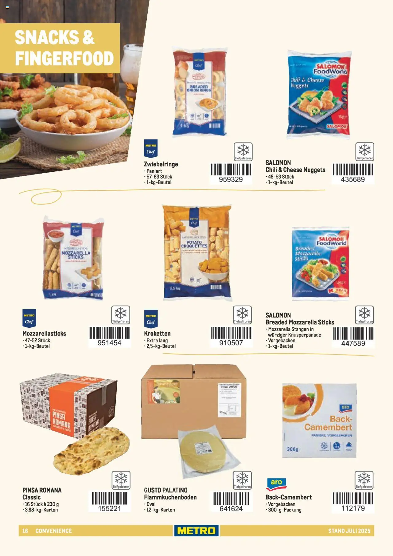Metro - Sortimentskatalog Lieferservice - Seite 16 - gültig ab 31.07.2025