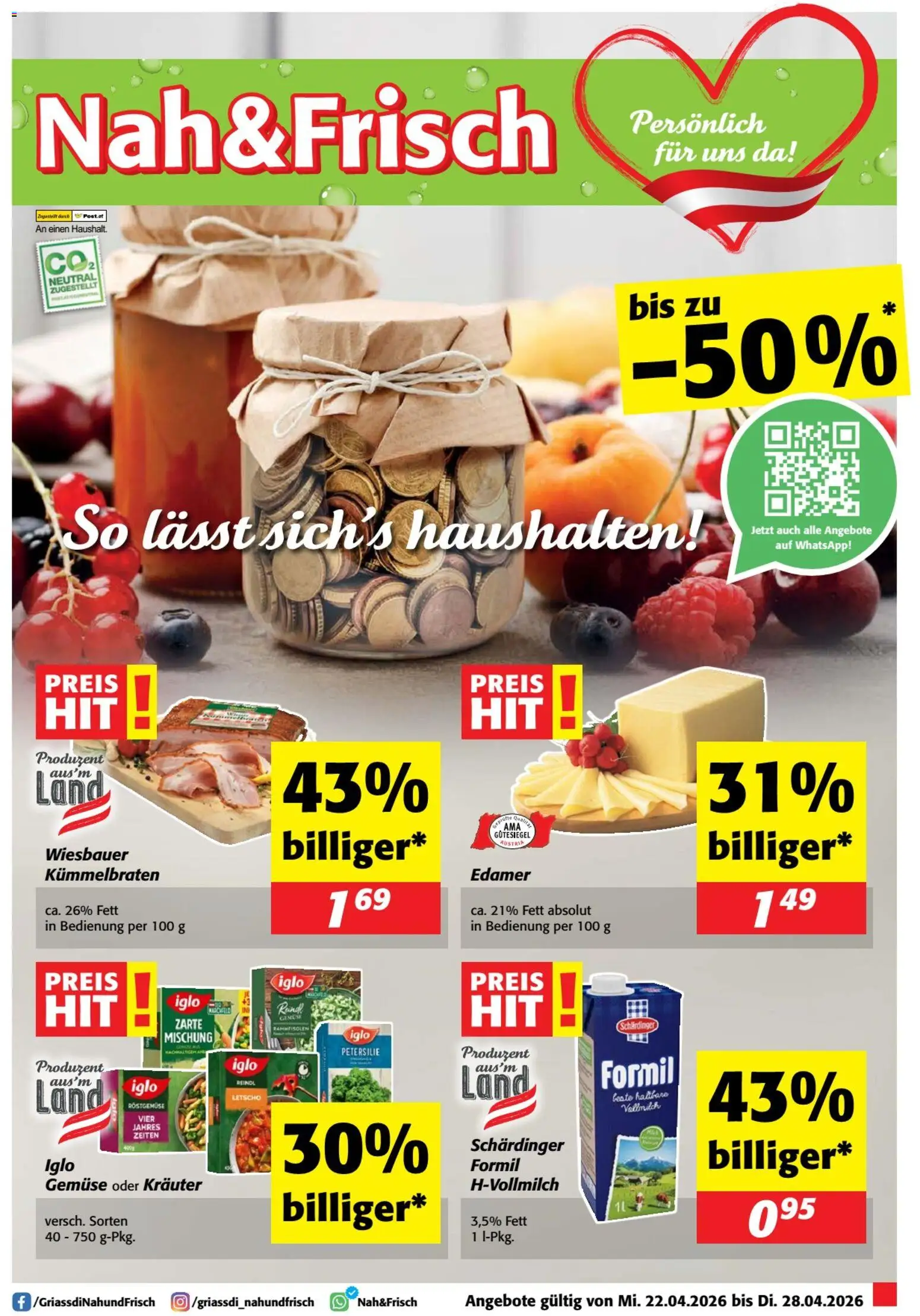Nah und Frisch Flugblatt - Seite 1- gültig ab 22.04.2026