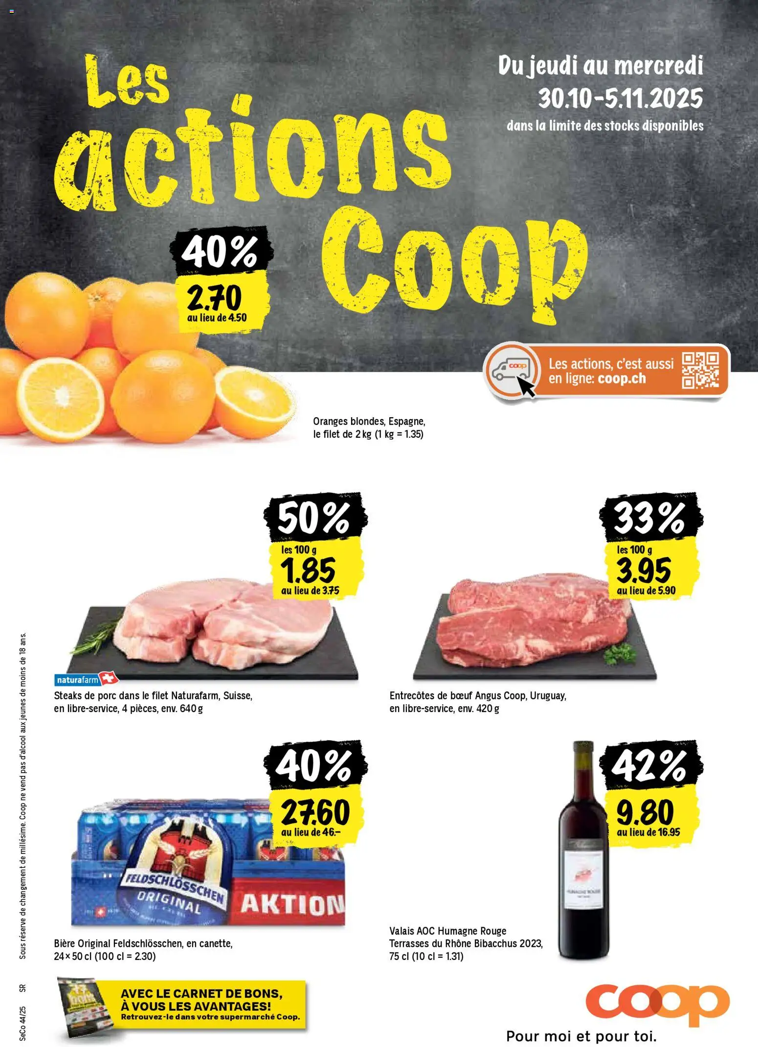 Coop - Les actions de la semaine - Seite 1- gültig ab 30.10.2025