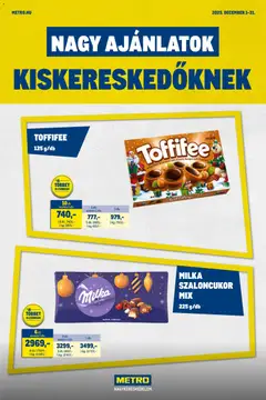 Előnézet Metro - Nagy Ajánlatok Kiskereskedőknek érvényes 2025.12.01.-tól