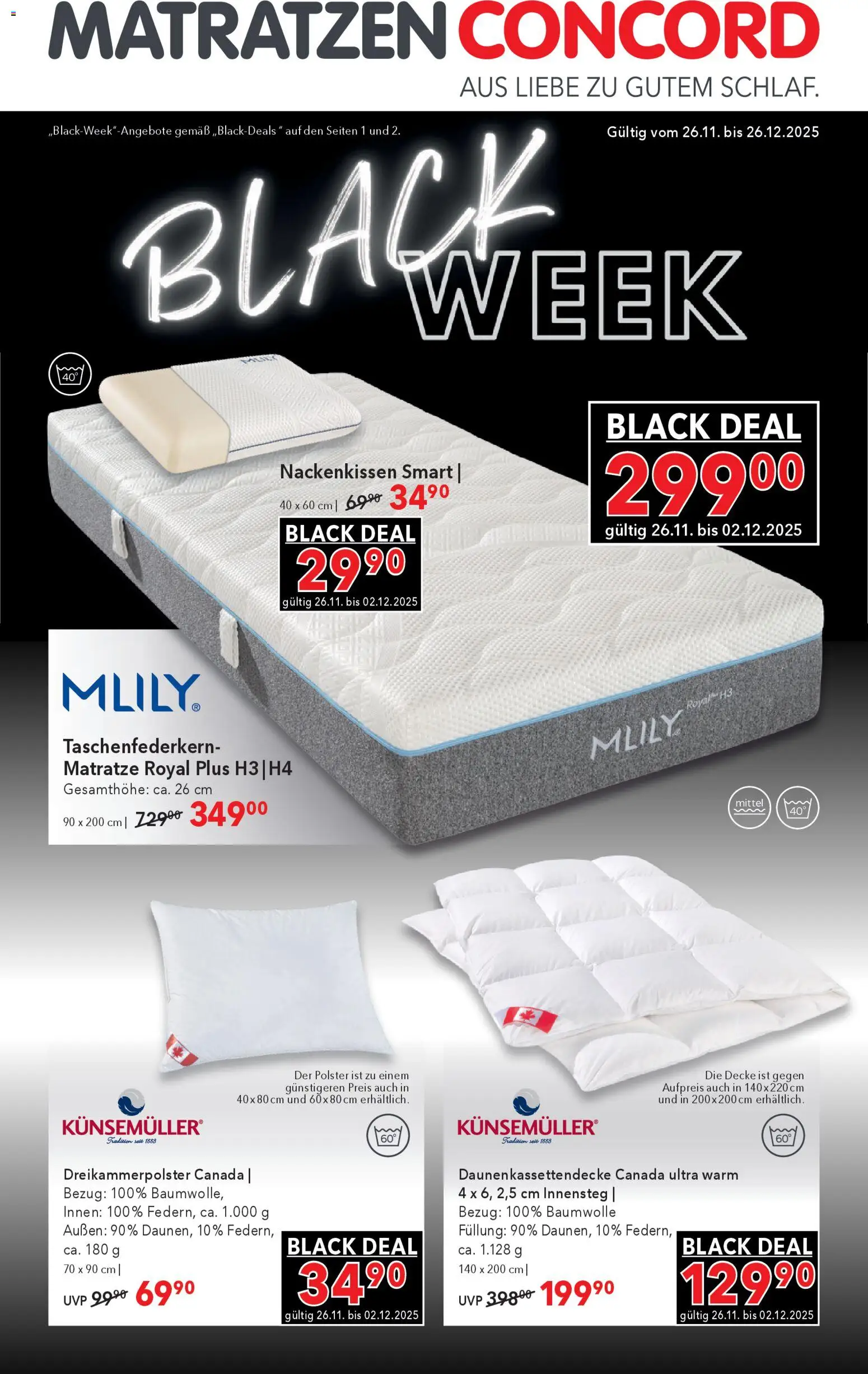 Matratzen Concord - Black Friday - Seite 1- gültig ab 26.11.2025