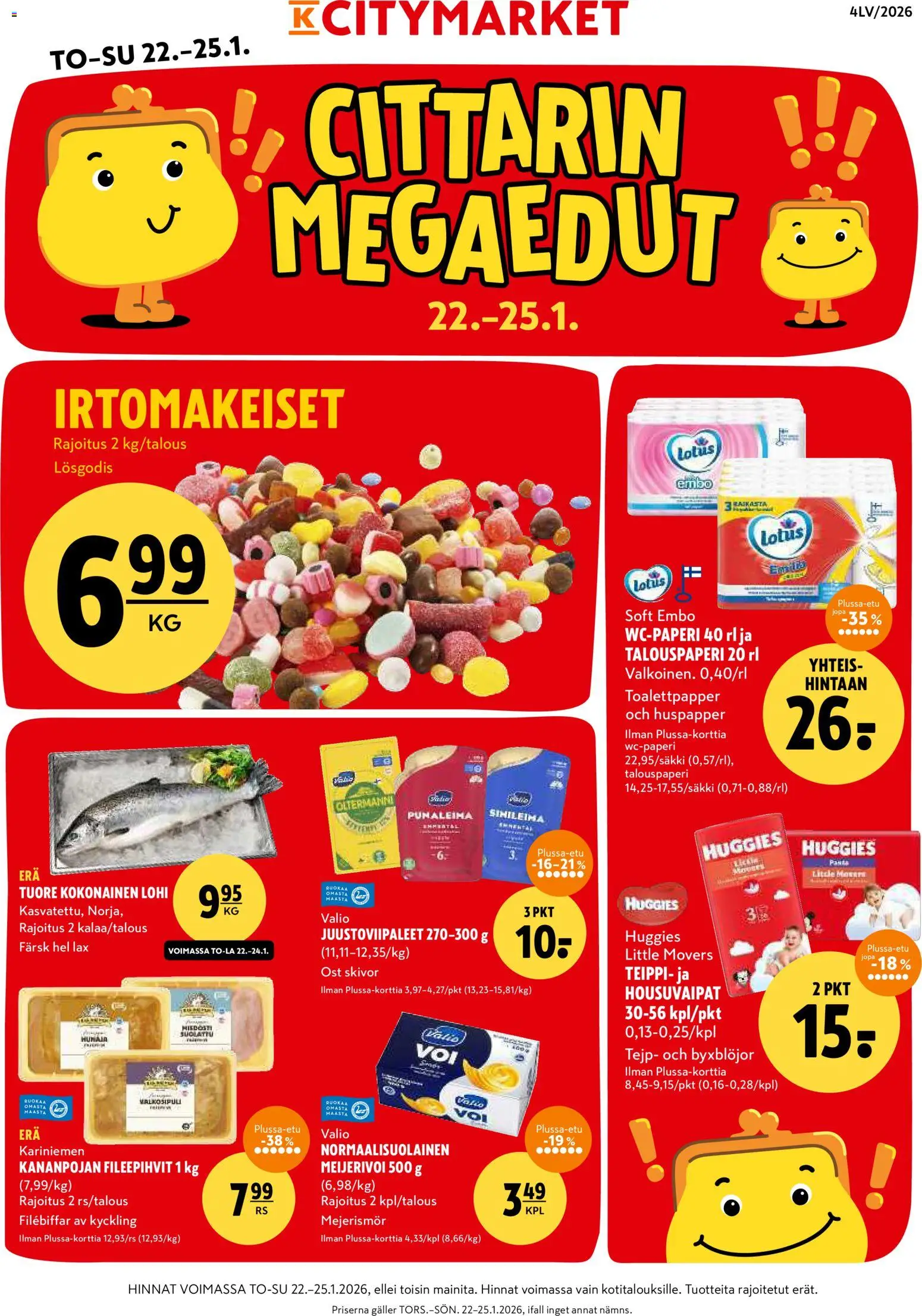K-Citymarket tarjoukset - sivu 1- voimassa alkaen 22/01/2026