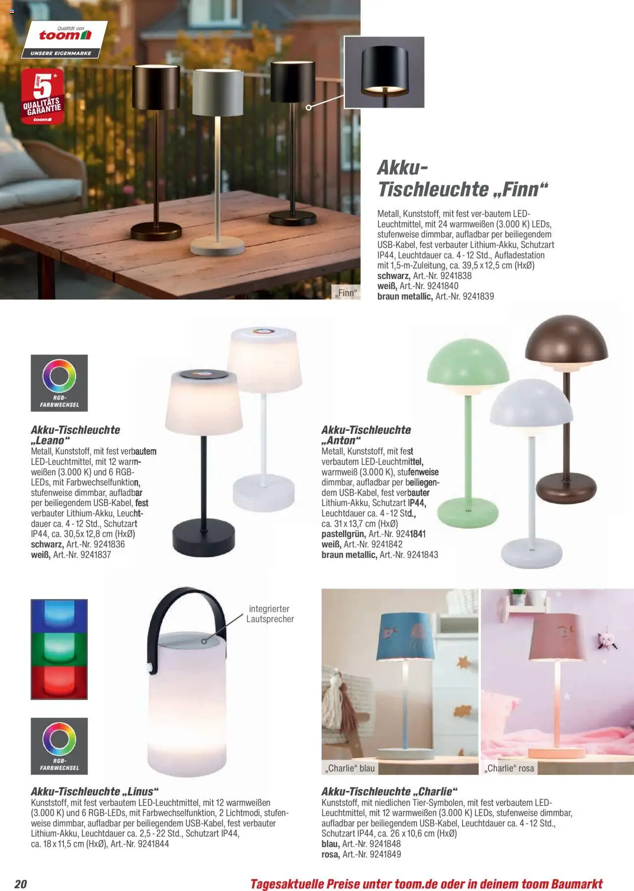 Toom Baumarkt Leuchten & Tapeten  - Seite 20 - gültig ab 01.09.2025