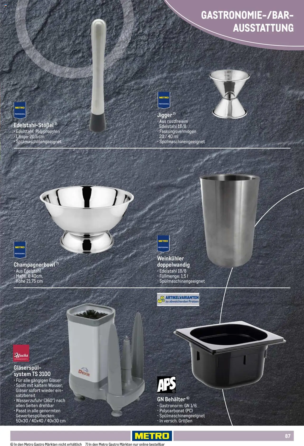 Metro Non Food Sortiment - Seite 87 - gültig ab 01.10.2025