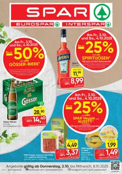 Vorschau Spar Flugblatt gültig ab 02.10.2025
