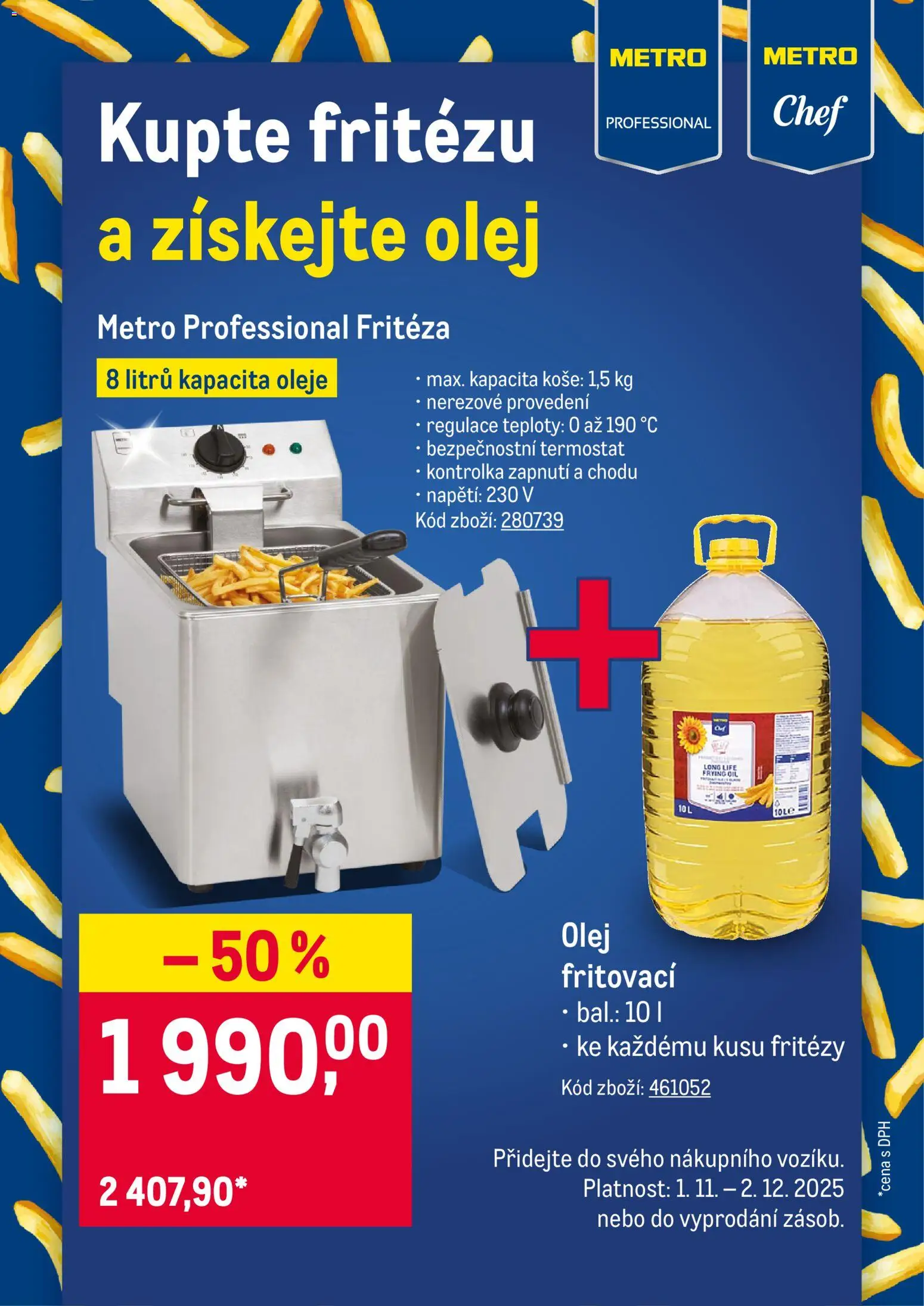 Makro leták - Kupte fritézu a získejte olej - strana 1- platný od 01.11.2025