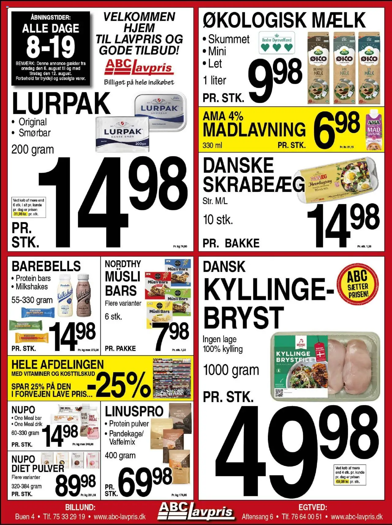 Abc Lavpris - Tilbudsavis - side 1- gyldig fra 06/08/2025