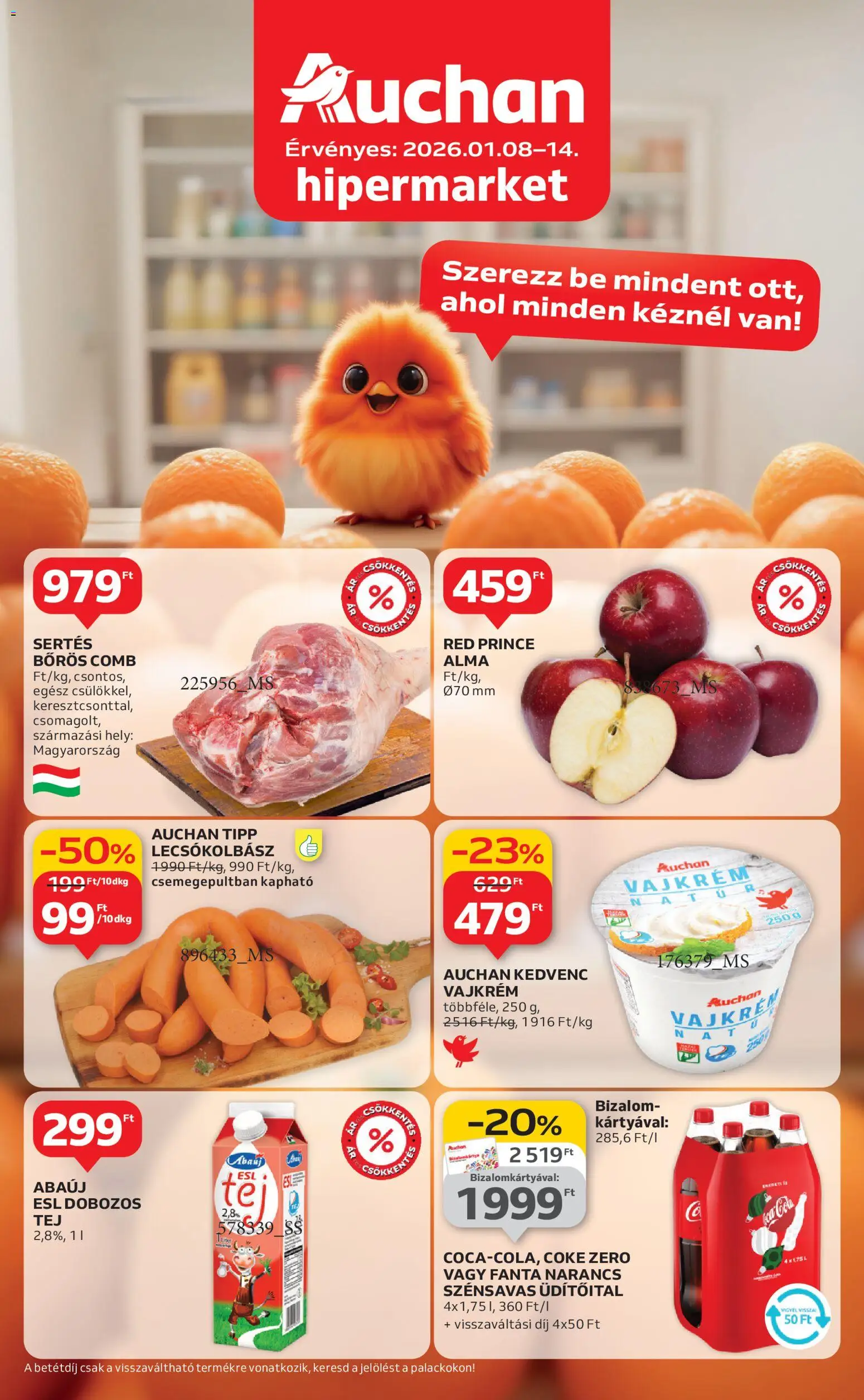 Auchan Akciós újság - 1oldal - érvényes 2026.01.08.-tól
