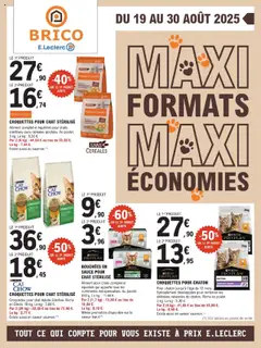Aperçu Brico E.Leclerc catalogue Maxi formats maxi économies valable à partir du 19/08/2025