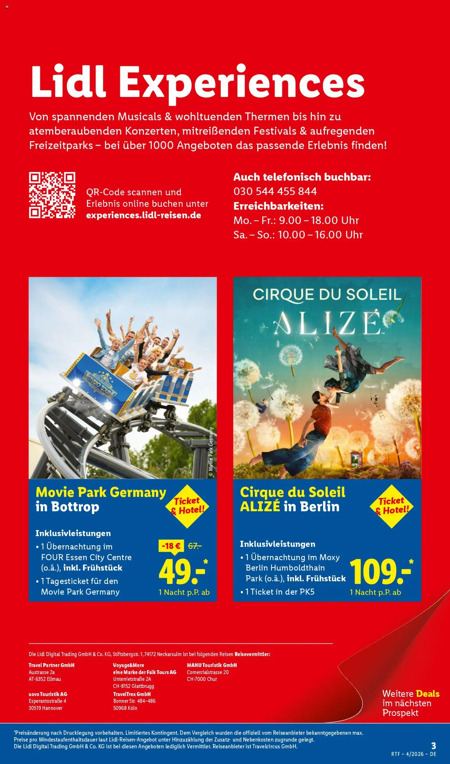 Lidl Reisen Prospekt 	 - Seite 3 - gültig ab 11.04.2026