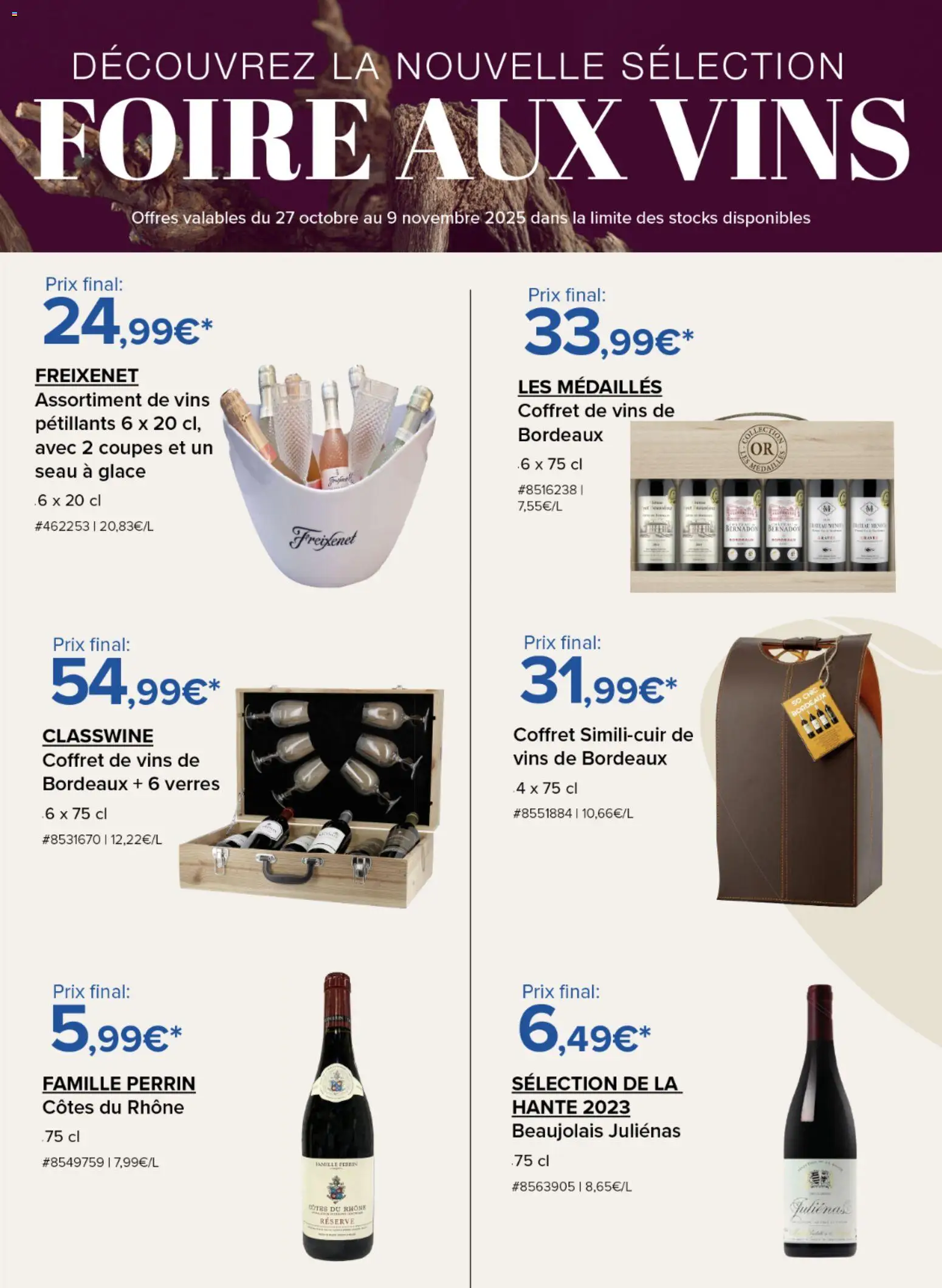 Costco catalogue foire aux vins - page 1 - valable à partir du 27/10/2025