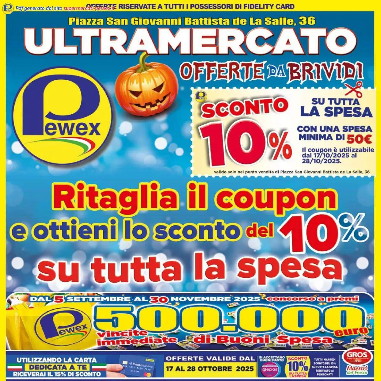 Pewex Piazza San Giovanni Battista de la Salle, 36 catalogo - pagina 1 - valido dal 17/10/2025