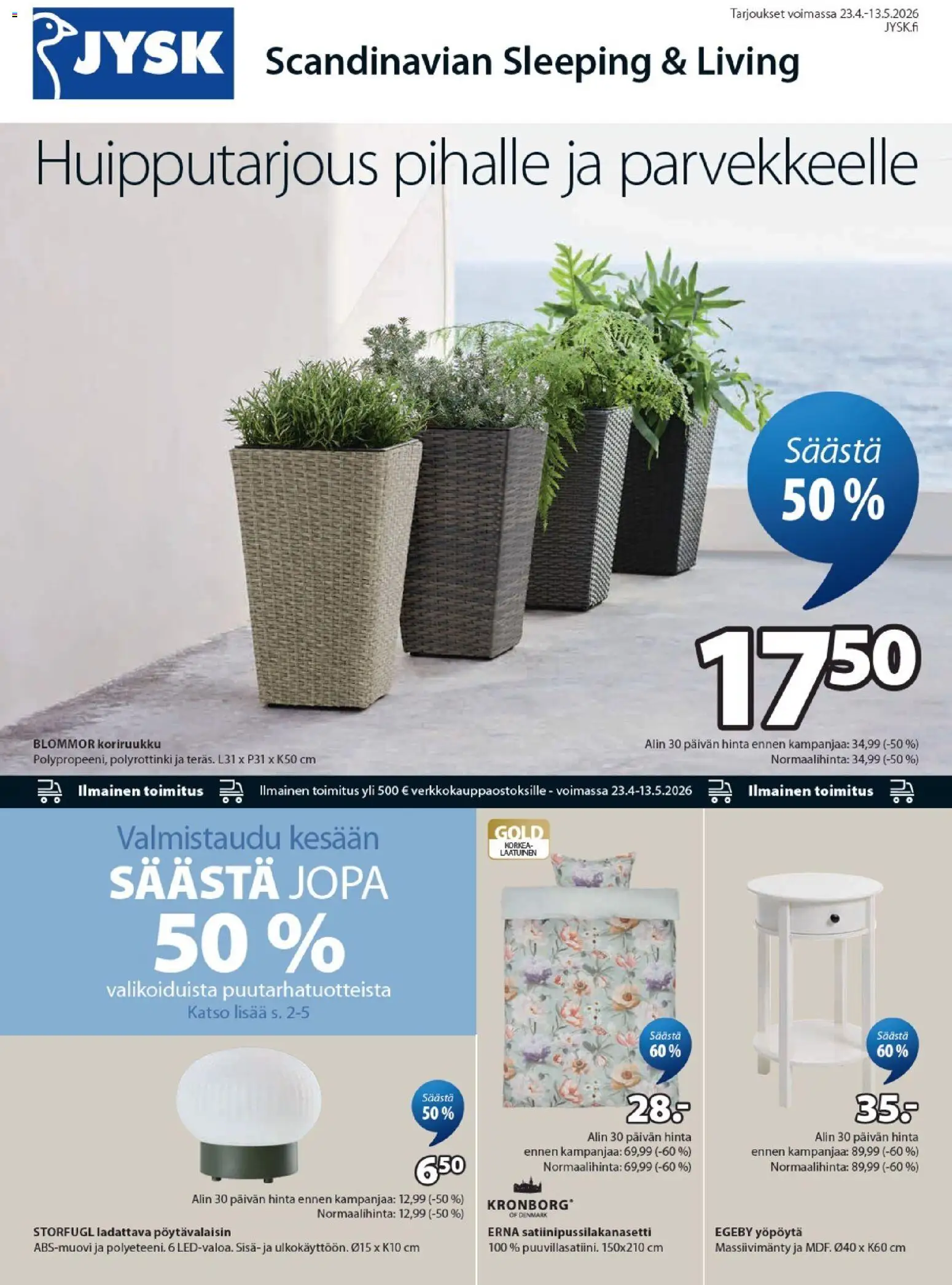 JYSK tarjoukset - sivu 1- voimassa alkaen 23/04/2026