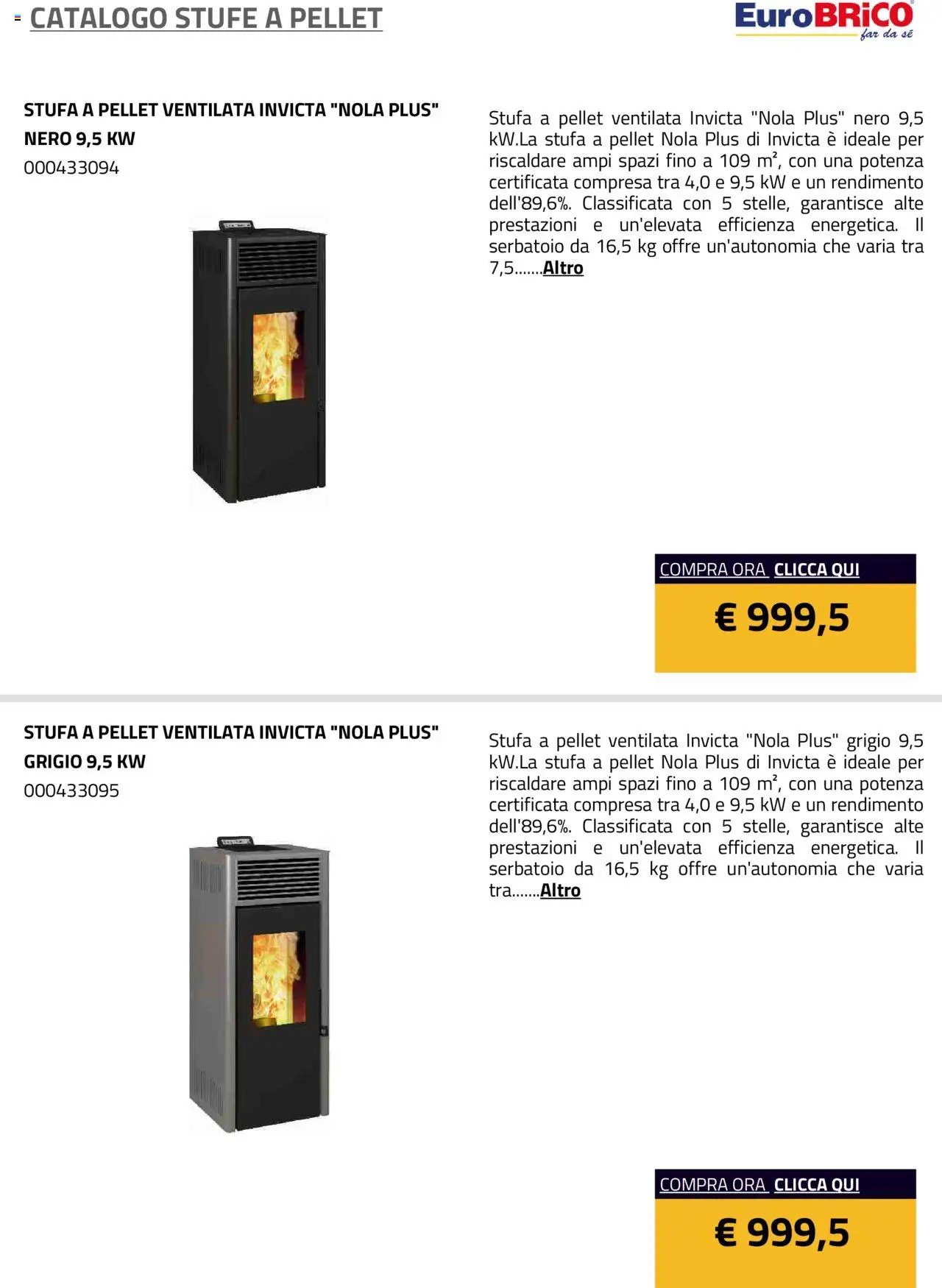 Eurobrico Stufe a Pellet catalogo - pagina 46 - valido dal 23/07/2025