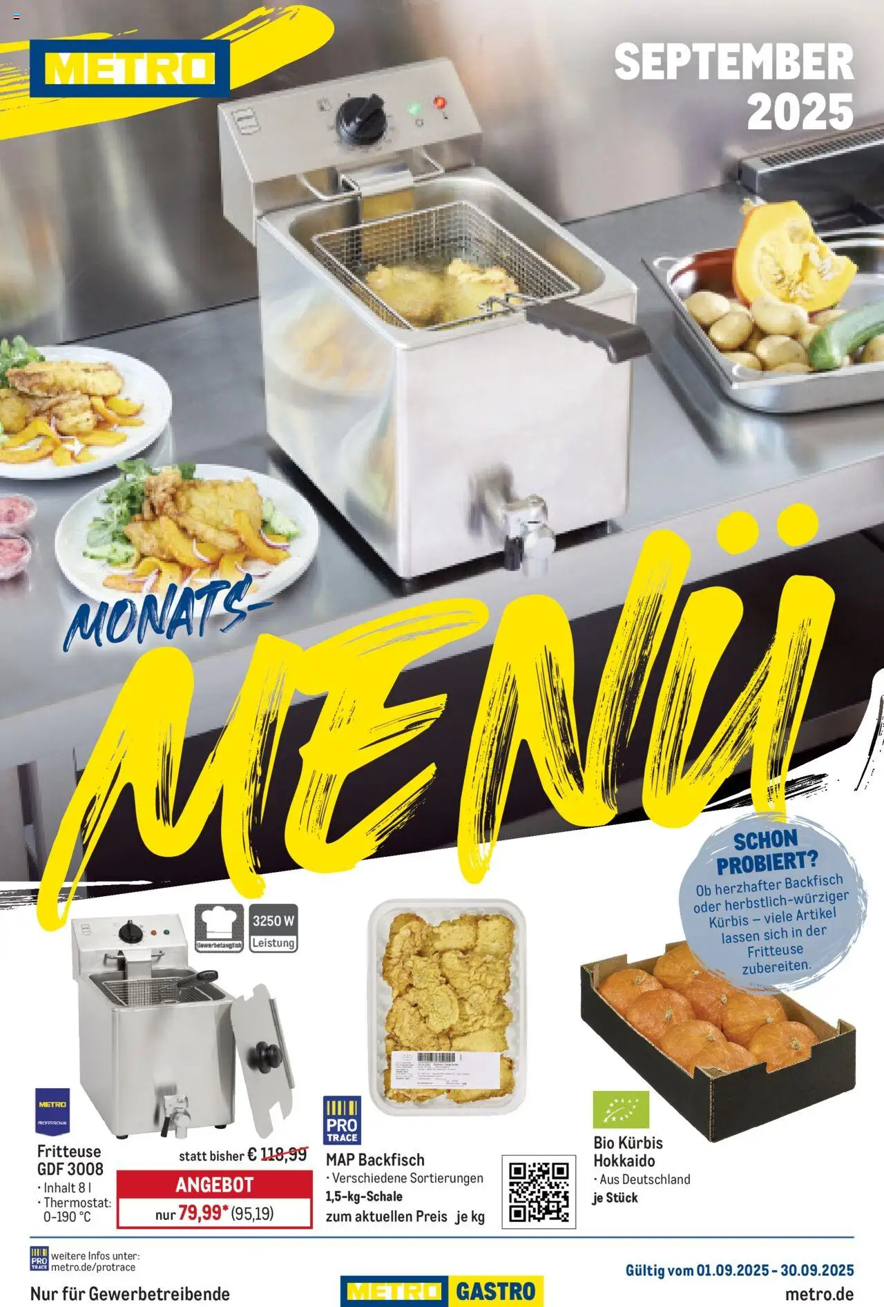 Metro Monats-Menü - Seite 1 - gültig ab 01.09.2025