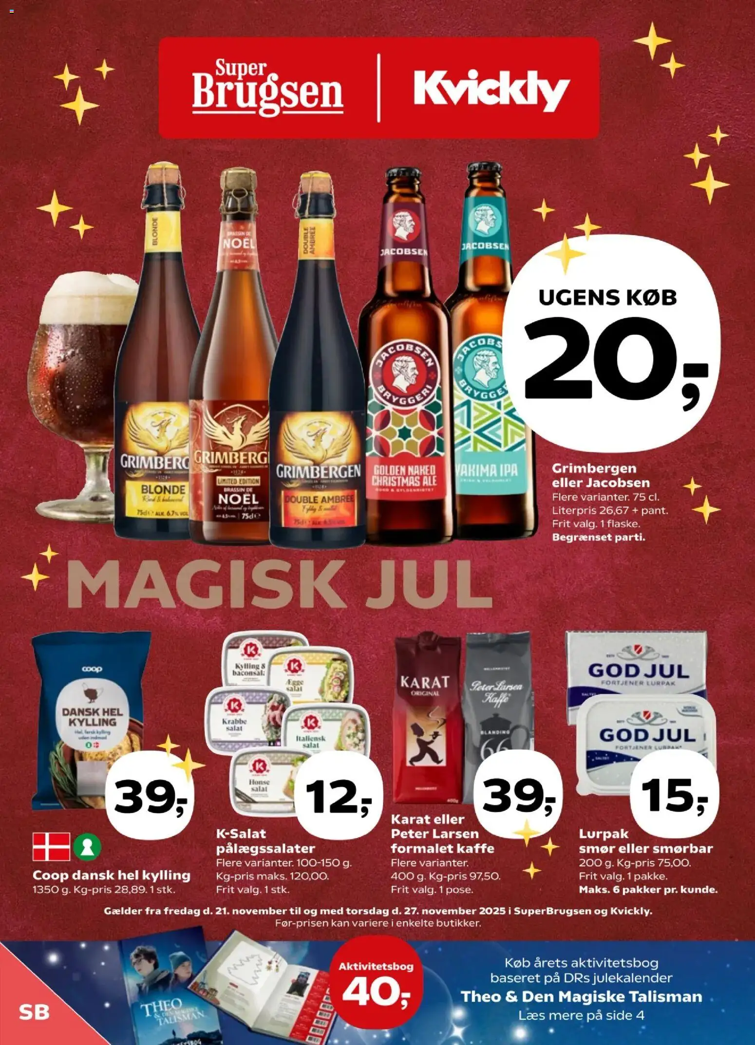 Super Brugsen - Tilbudsavis - side 1- gyldig fra 21/11/2025