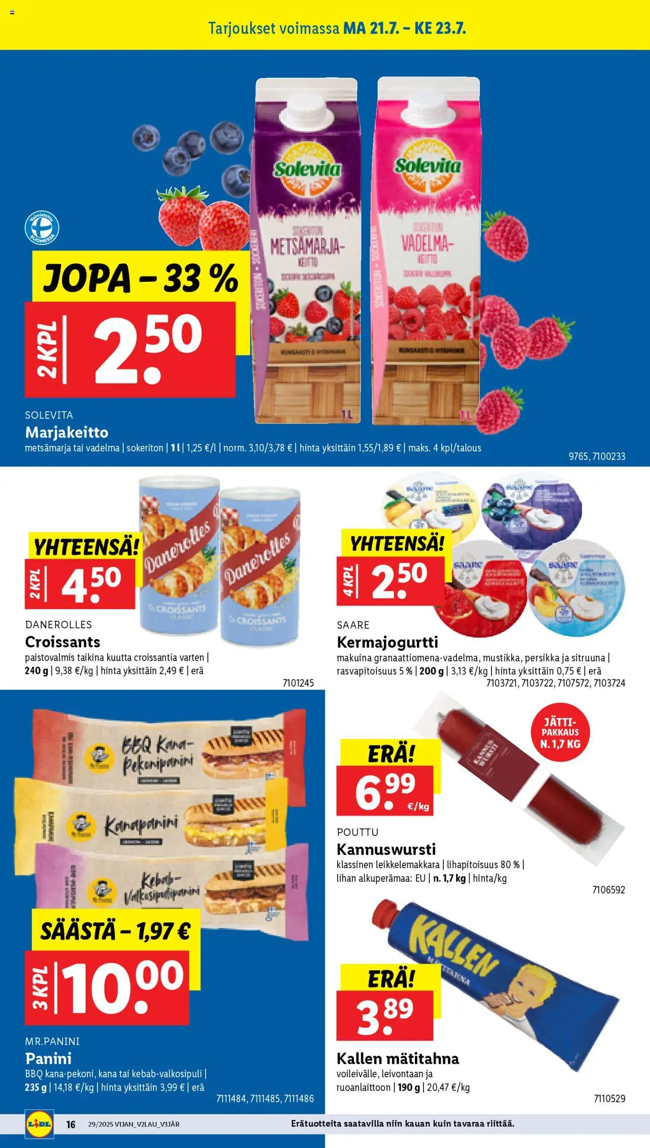 Lidl tarjoukset - sivu 20- voimassa alkaen 17/07/2025
