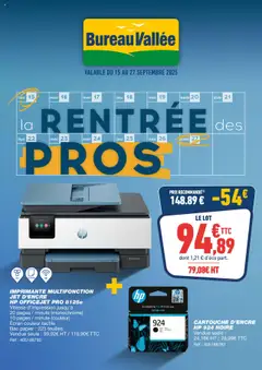 Aperçu Bureau Vallée catalogue valable à partir du 15/09/2025